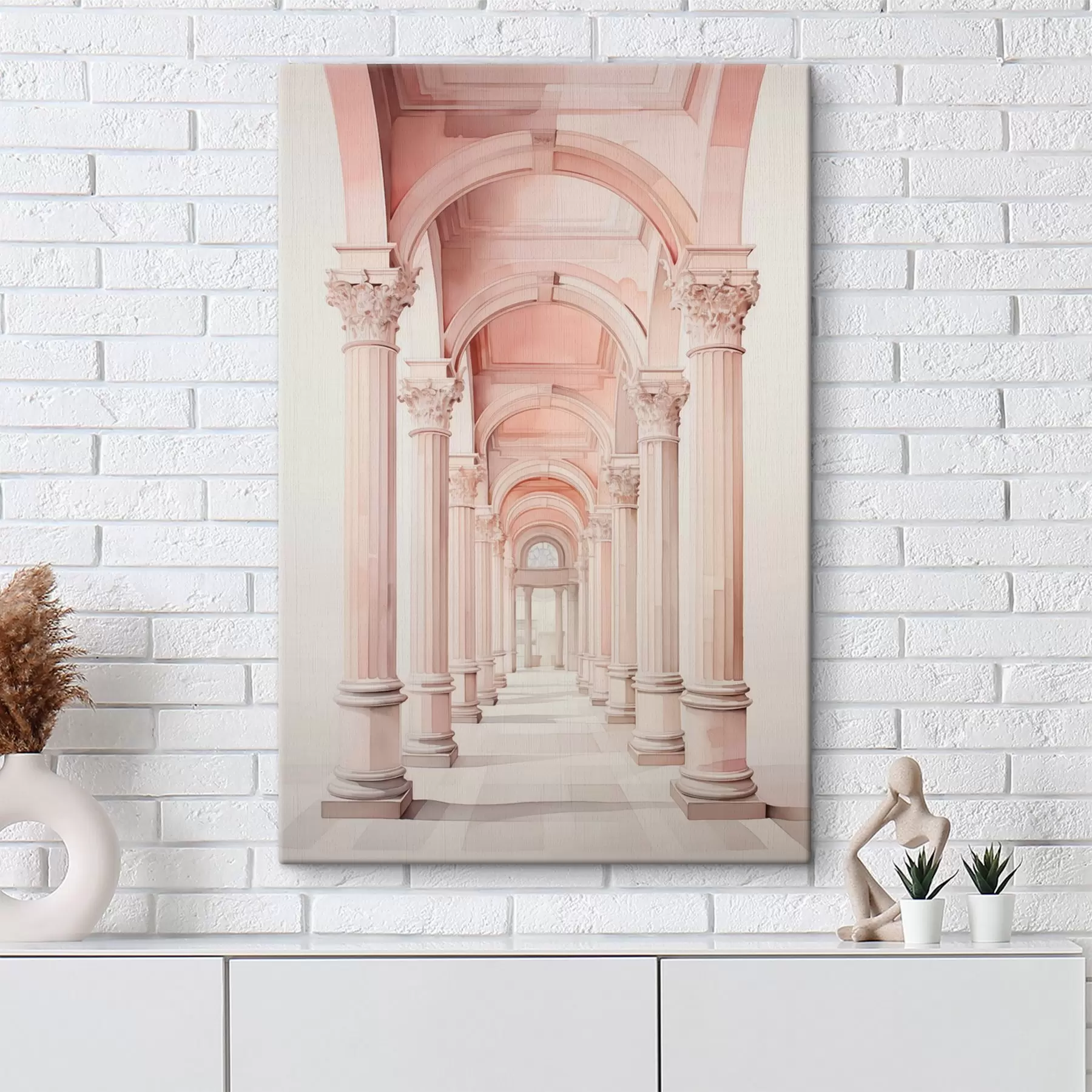 Obraz Architektonická struktura se sloupy imitujícími akvarel Č. s42361