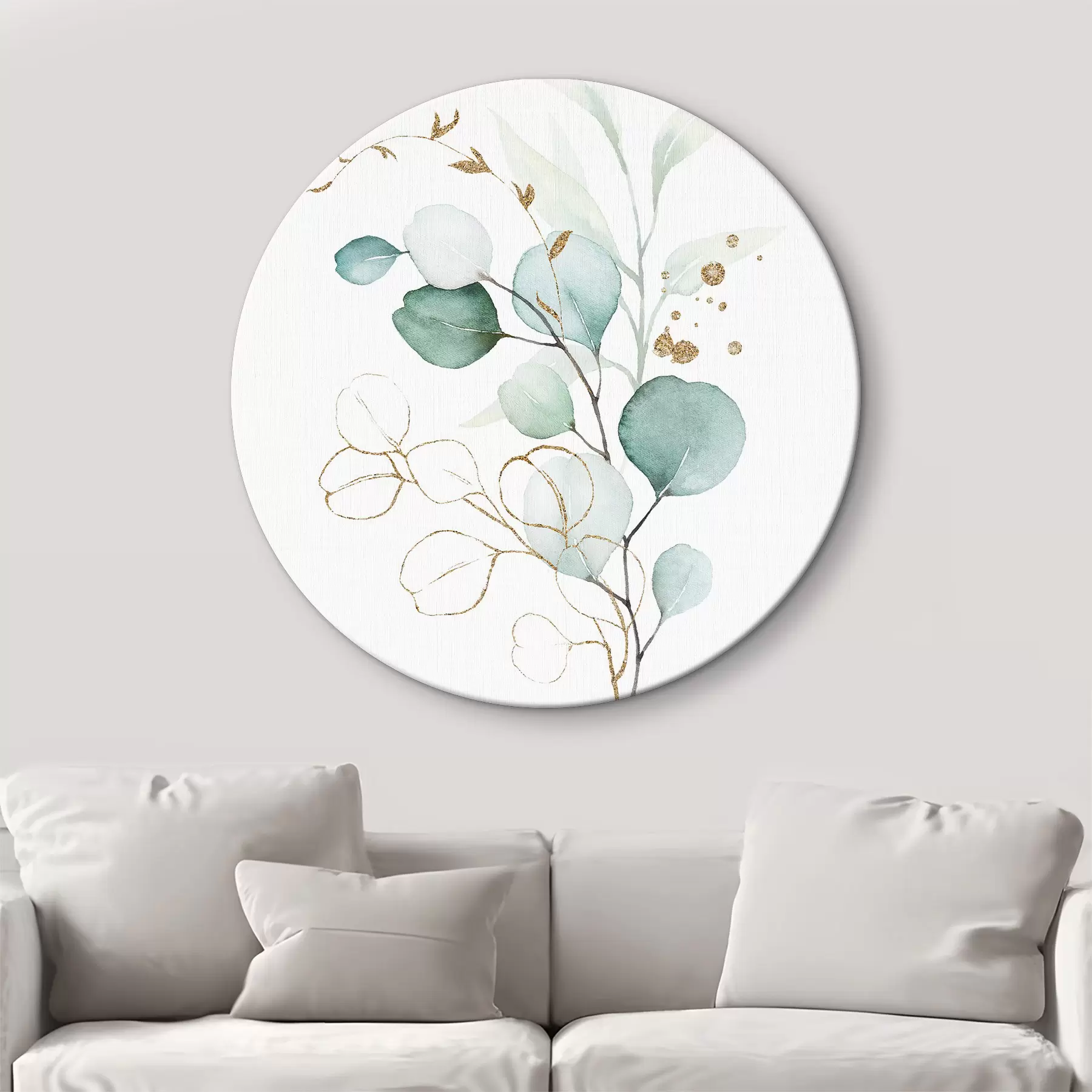 Obraz Akvarel zobrazující větev s modrými listy Č. r36138