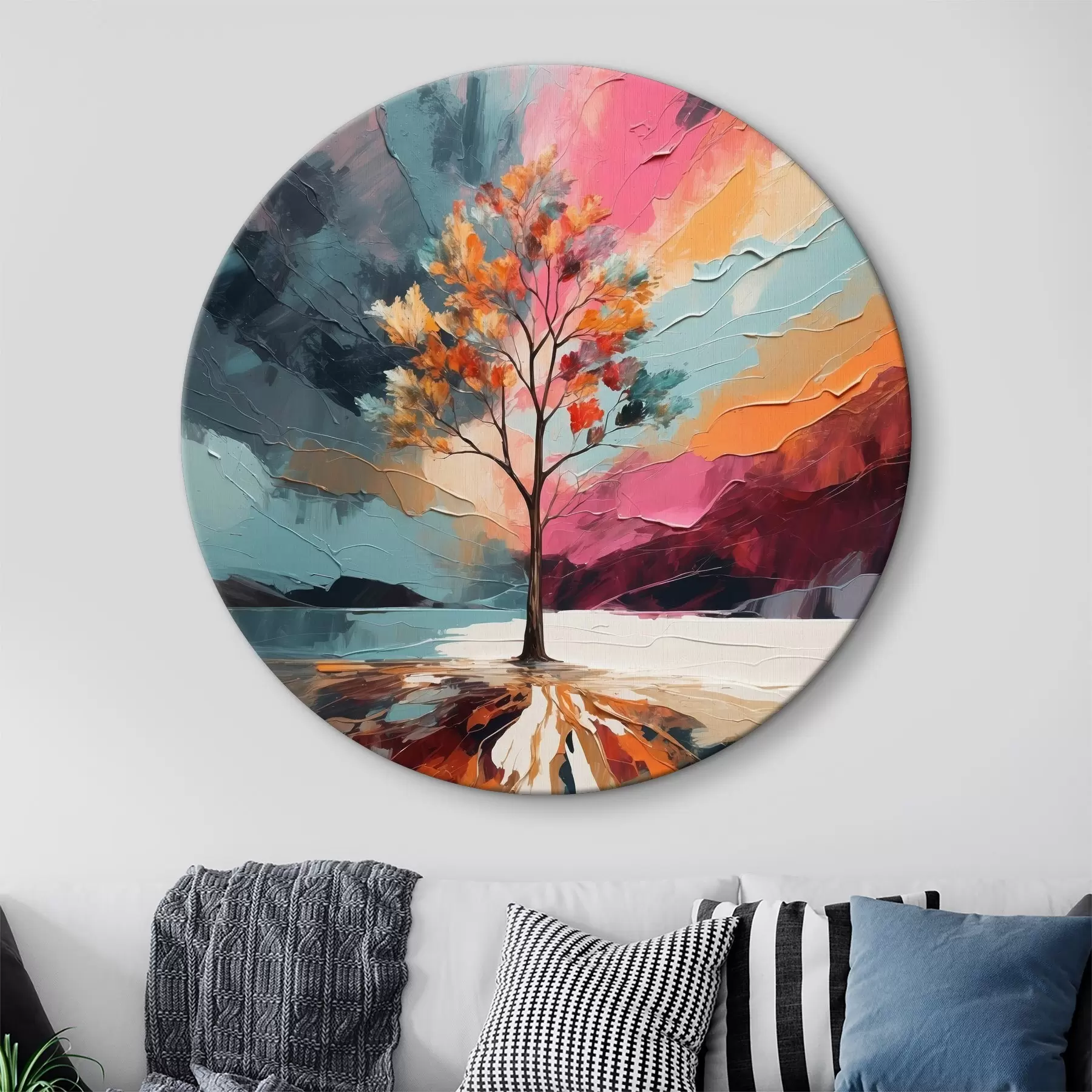 Obraz Abstraktní akrylová malba se stromem Č. r40461