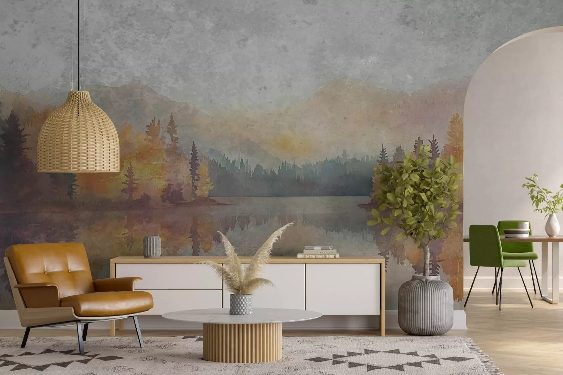 Fototapet Akvarel les w08621