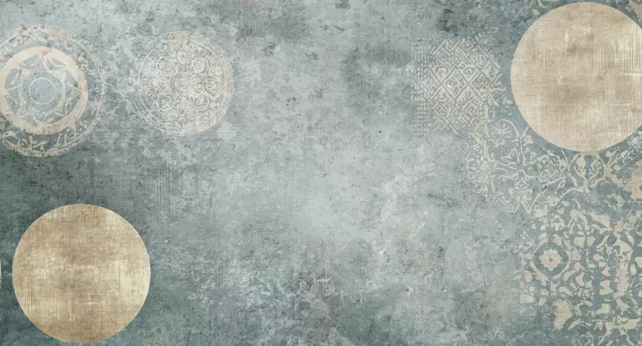 Fototapet Žluté kruhy na starém pozadí w08627