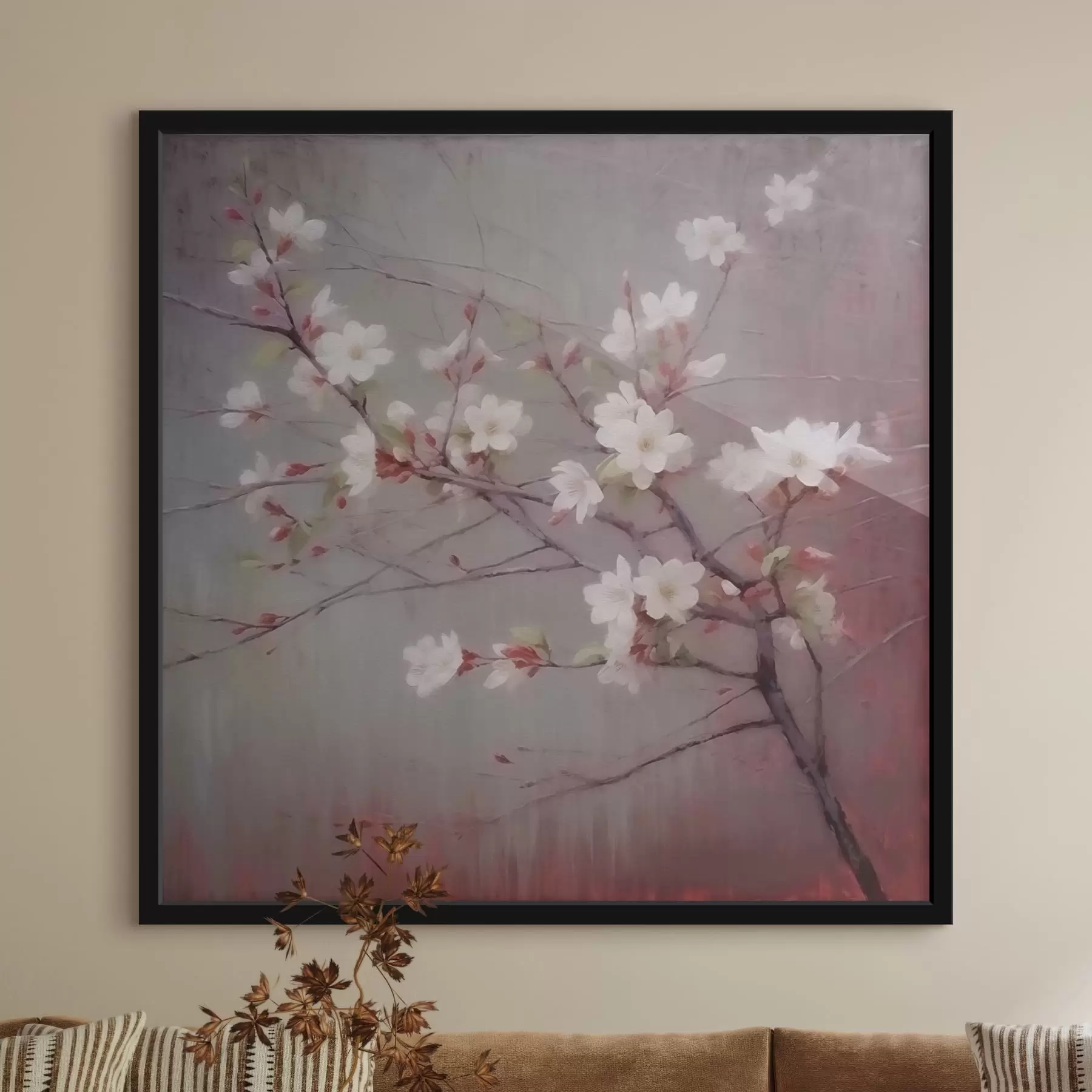 Fototapet Větev s bílými květy f42339