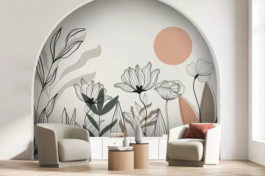 Fototapet Květiny ve stylu boho w02753