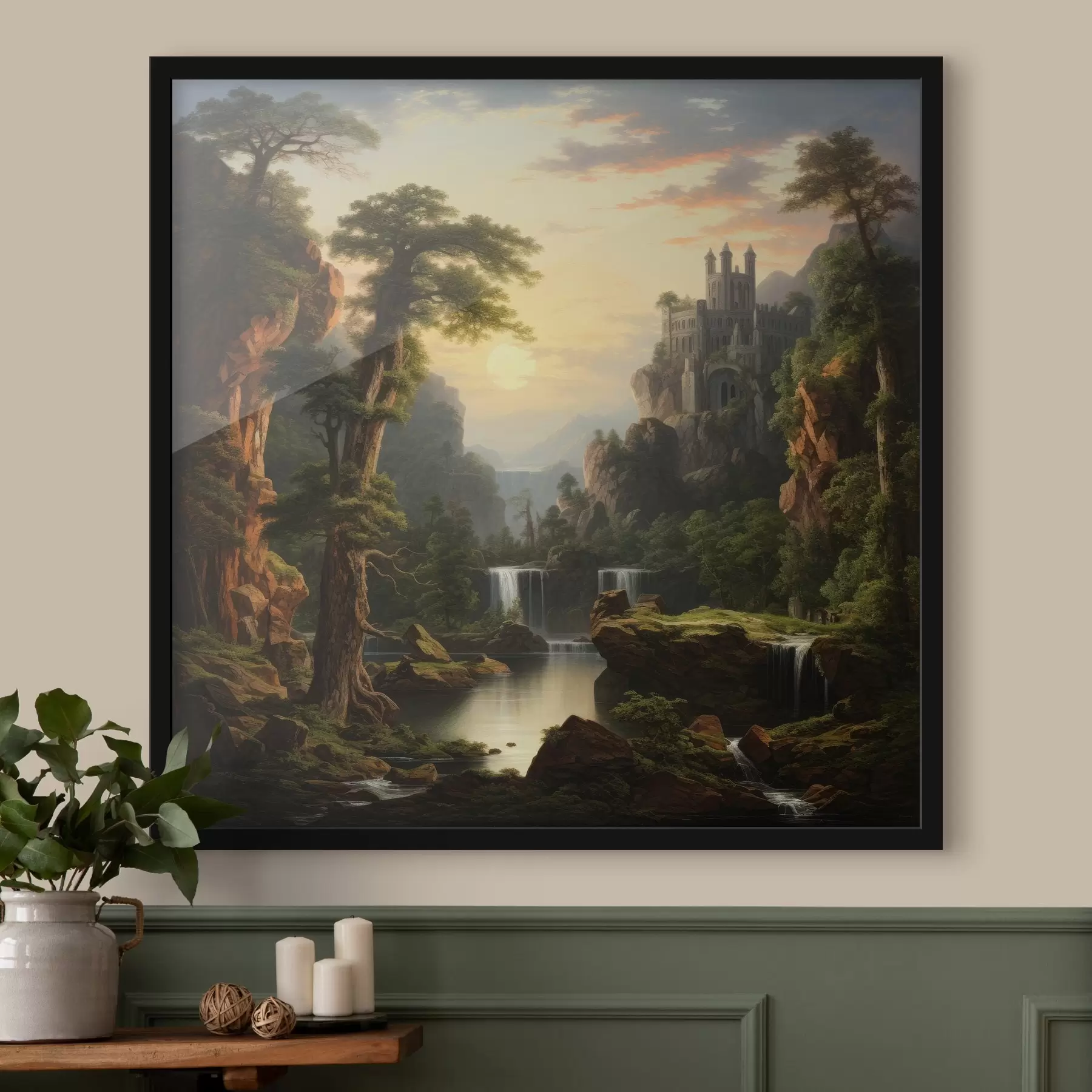 Fototapet Vodopád v horách f42386