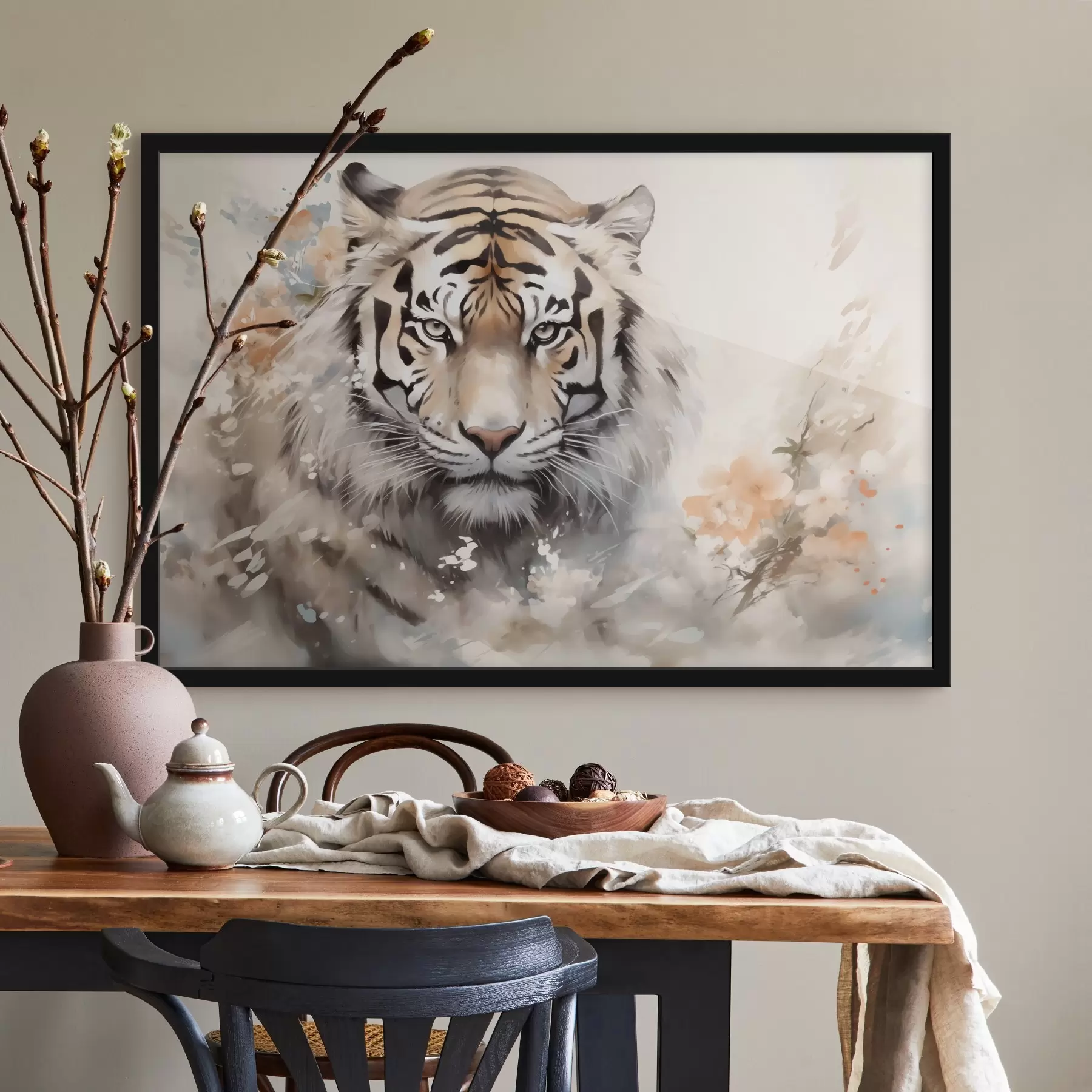 Obraz Abstraktní portrét tygra mezi skvrnami Č. f42421