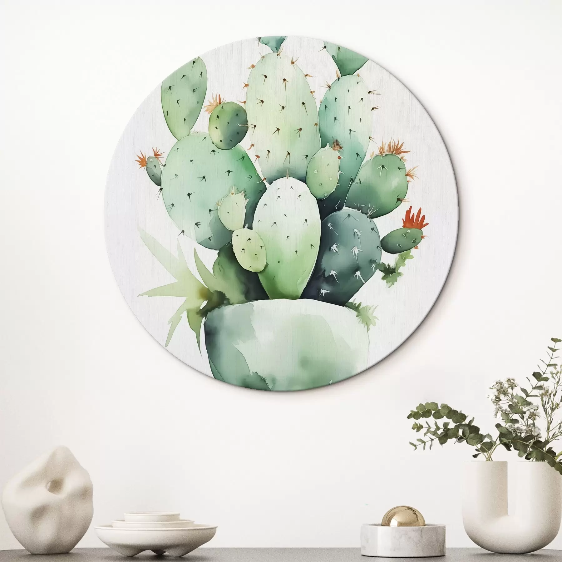 Fototapet Imitace kaktusu mokrým akvarelem r42410