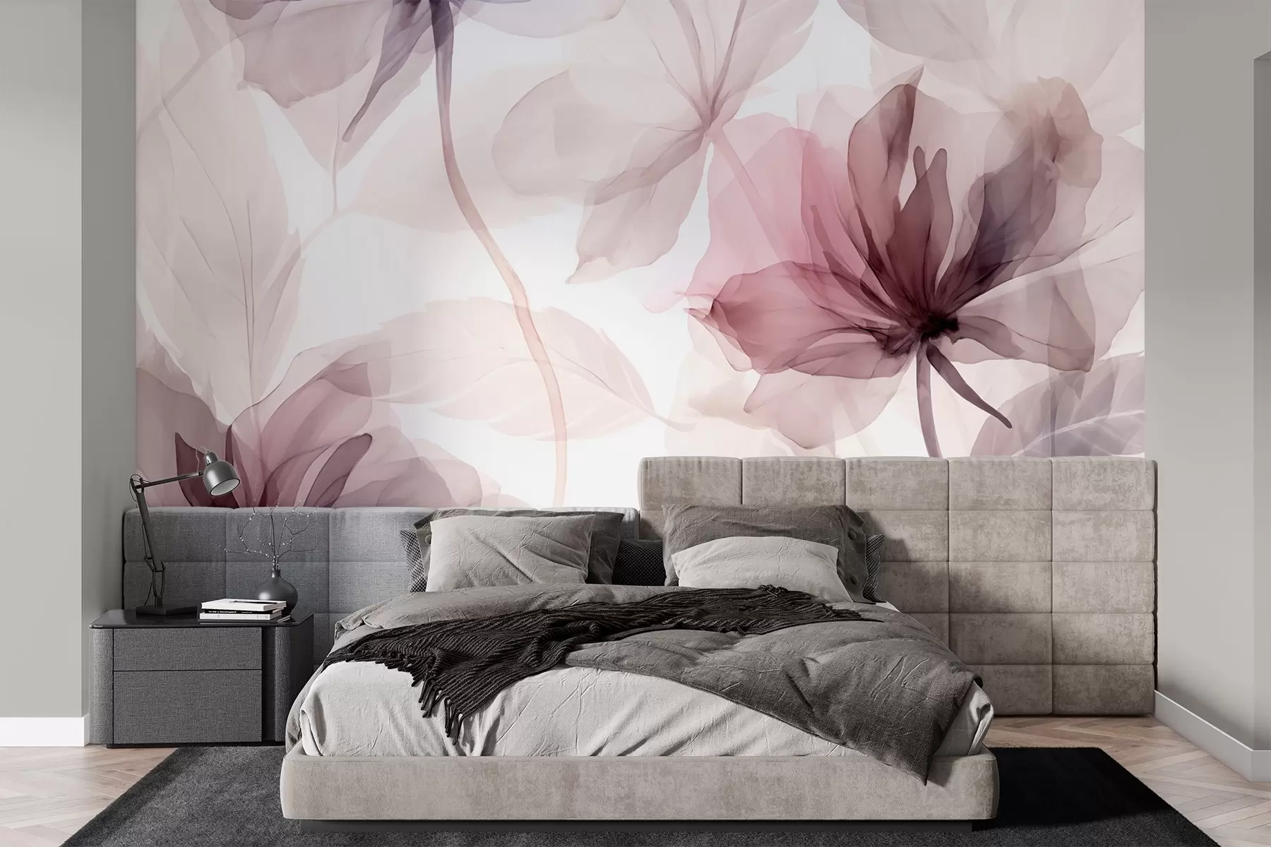 Fototapet Pomíjivé květiny v jemných pastelových barvách w02755