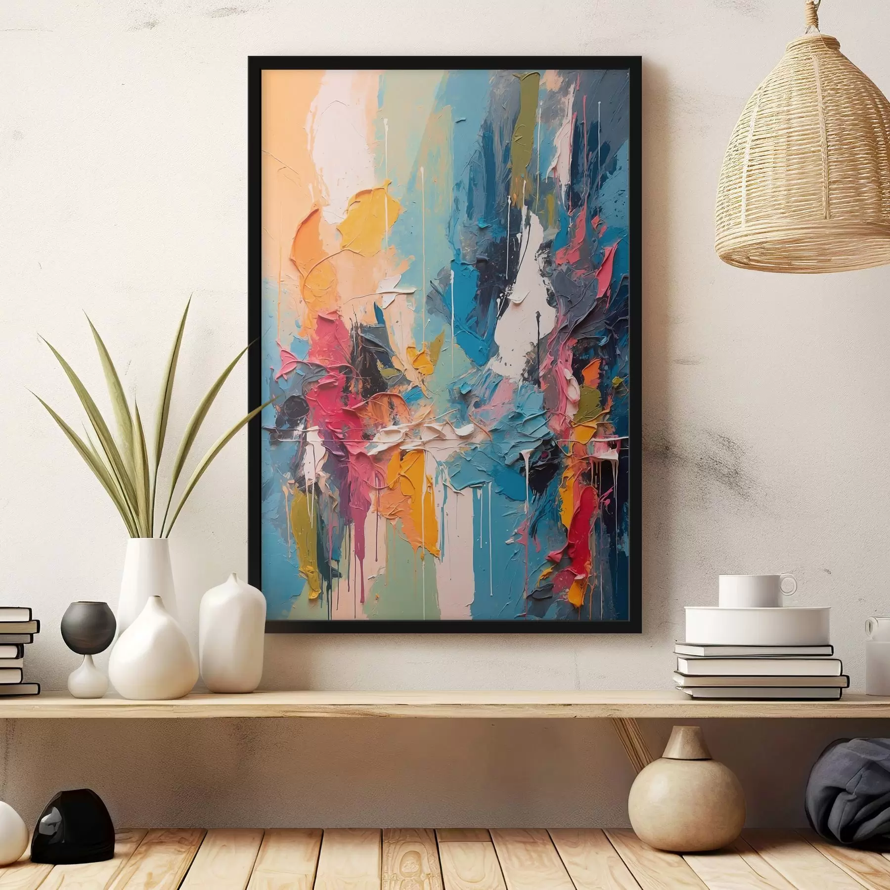 Fototapet Abstraktní vícebarevná malba ve stylu olejomalby f42256