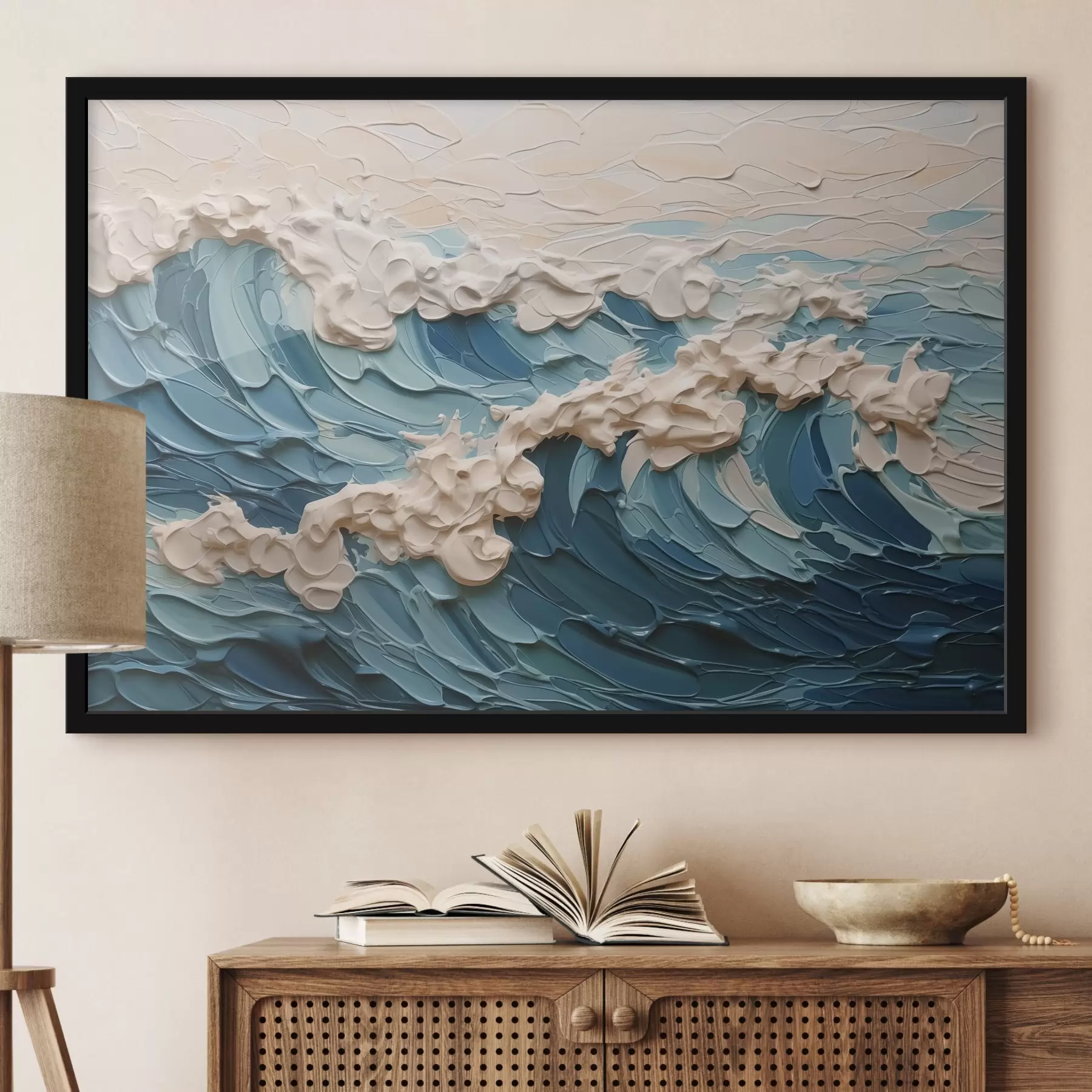 Fototapet Abstraktní vlny imitující tahy štětcem f42470