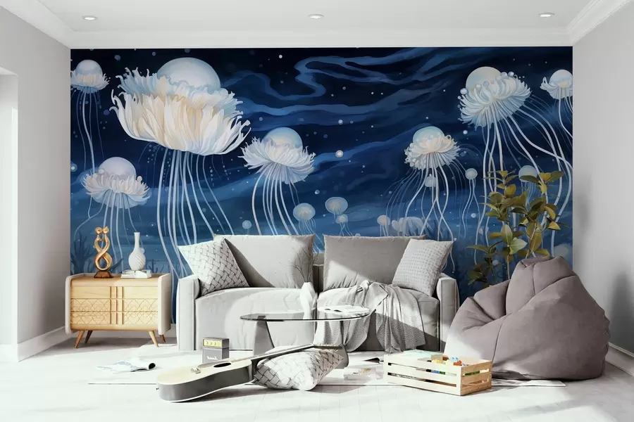 Fototapet Malované medúzy v podmořském světě w02851