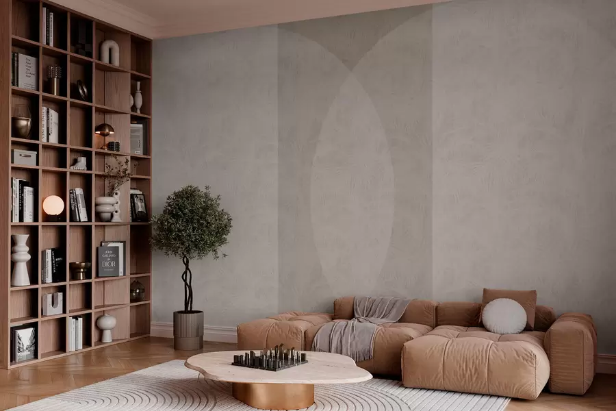 Fototapet Geometrický minimalismus a tropické listy w02830