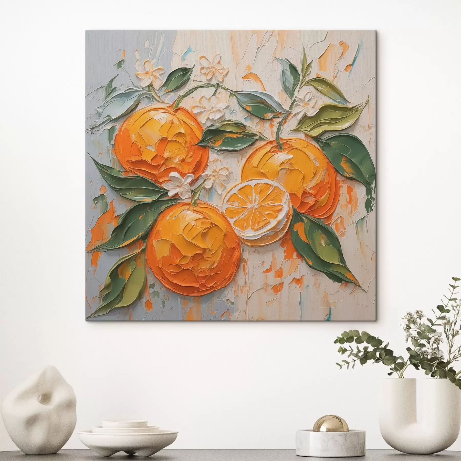 Obraz Pomeranče abstraktní imitace tahů štětcem Č. s42591