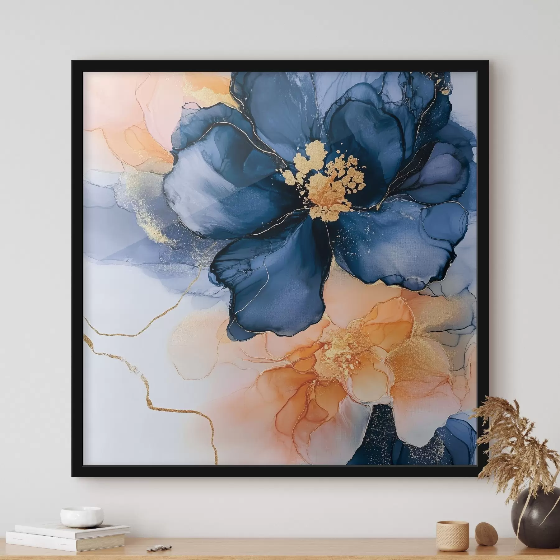 Fototapet Květy jsou nakresleny technikou alkoholového inkoustu f42605