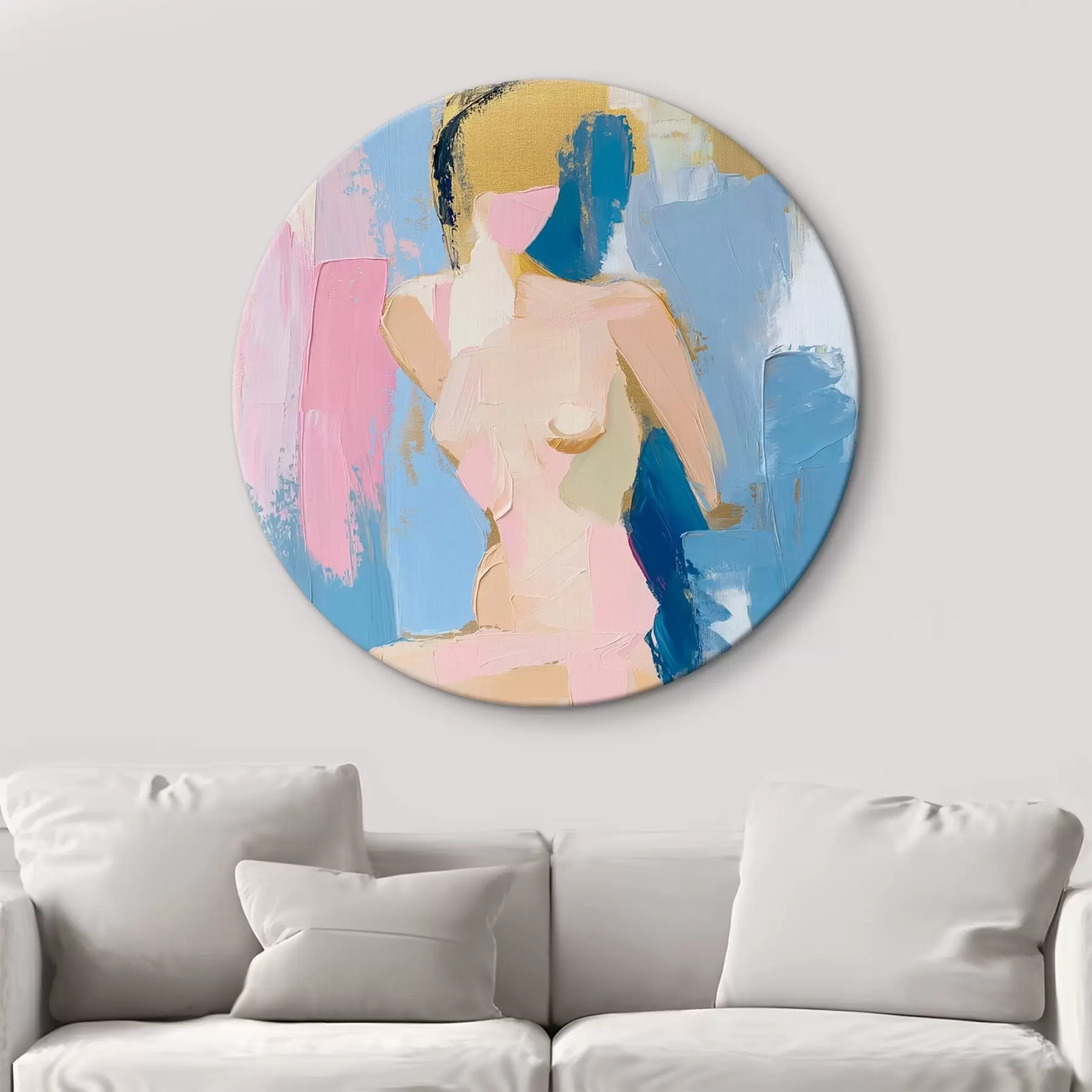 Obraz Abstraktní kresba dívky vytvořená tahy barvy Č. r42609