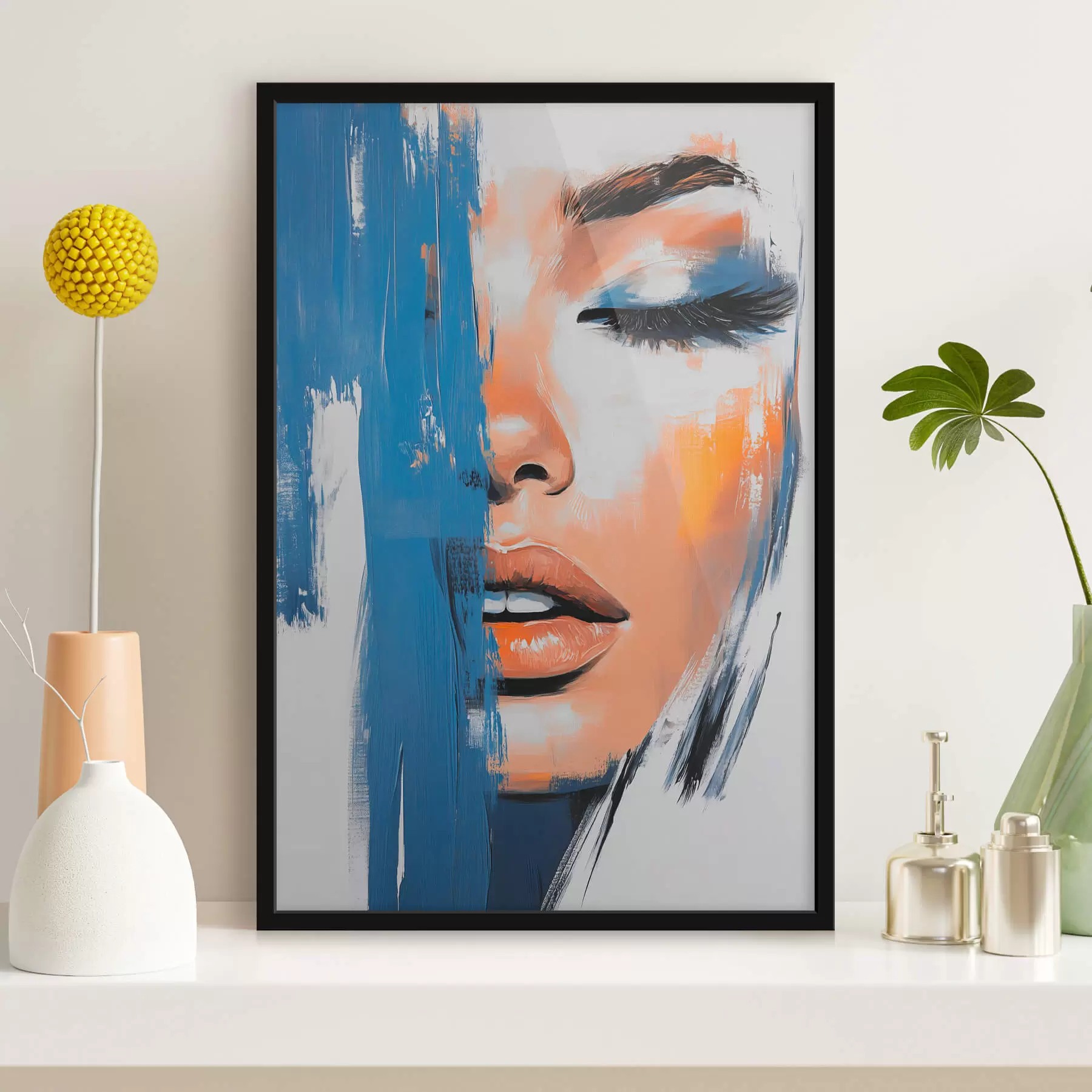 Fototapet Portrét ženy s tahy štětcem f42553