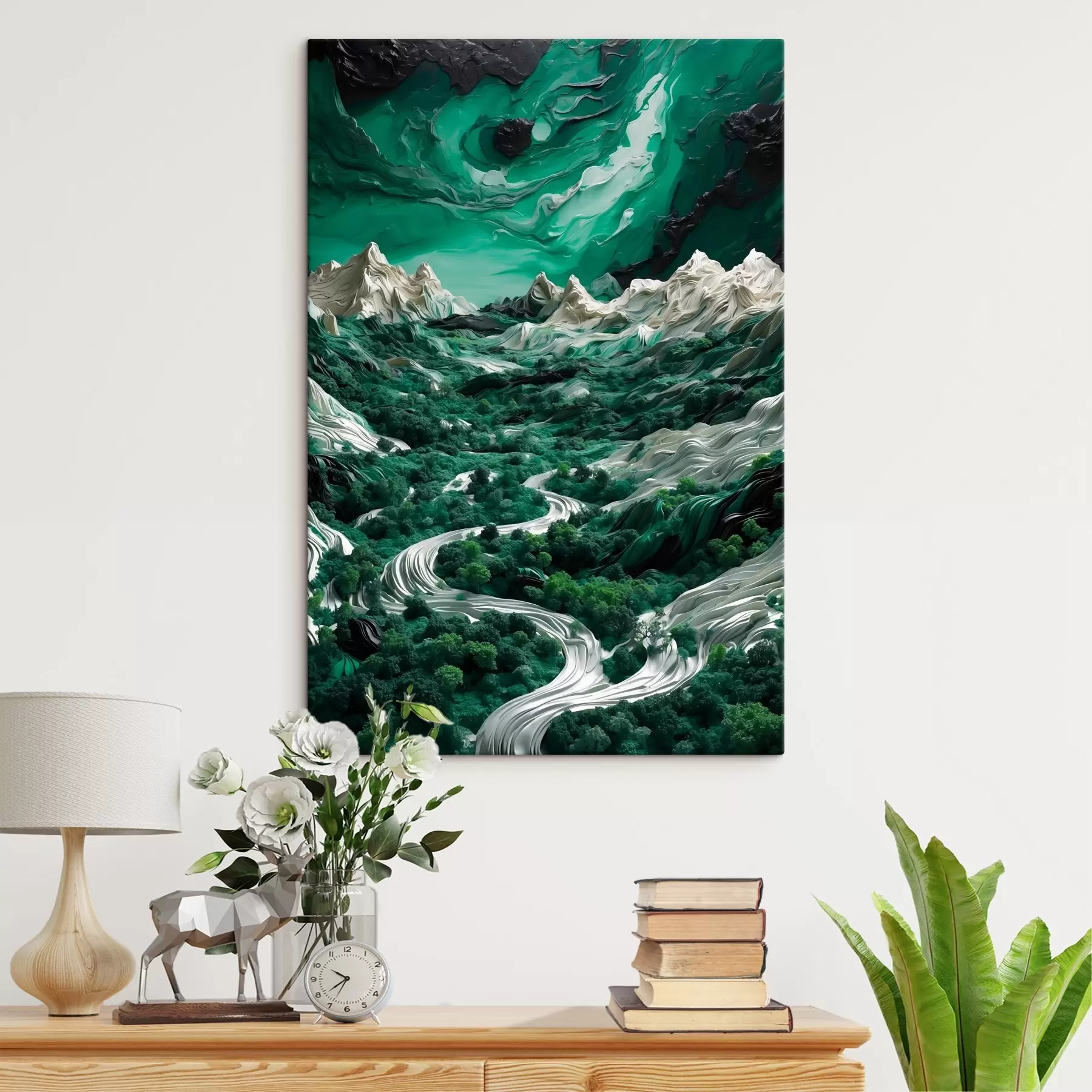 Obraz Abstaktní hory a lesy Č. s42512