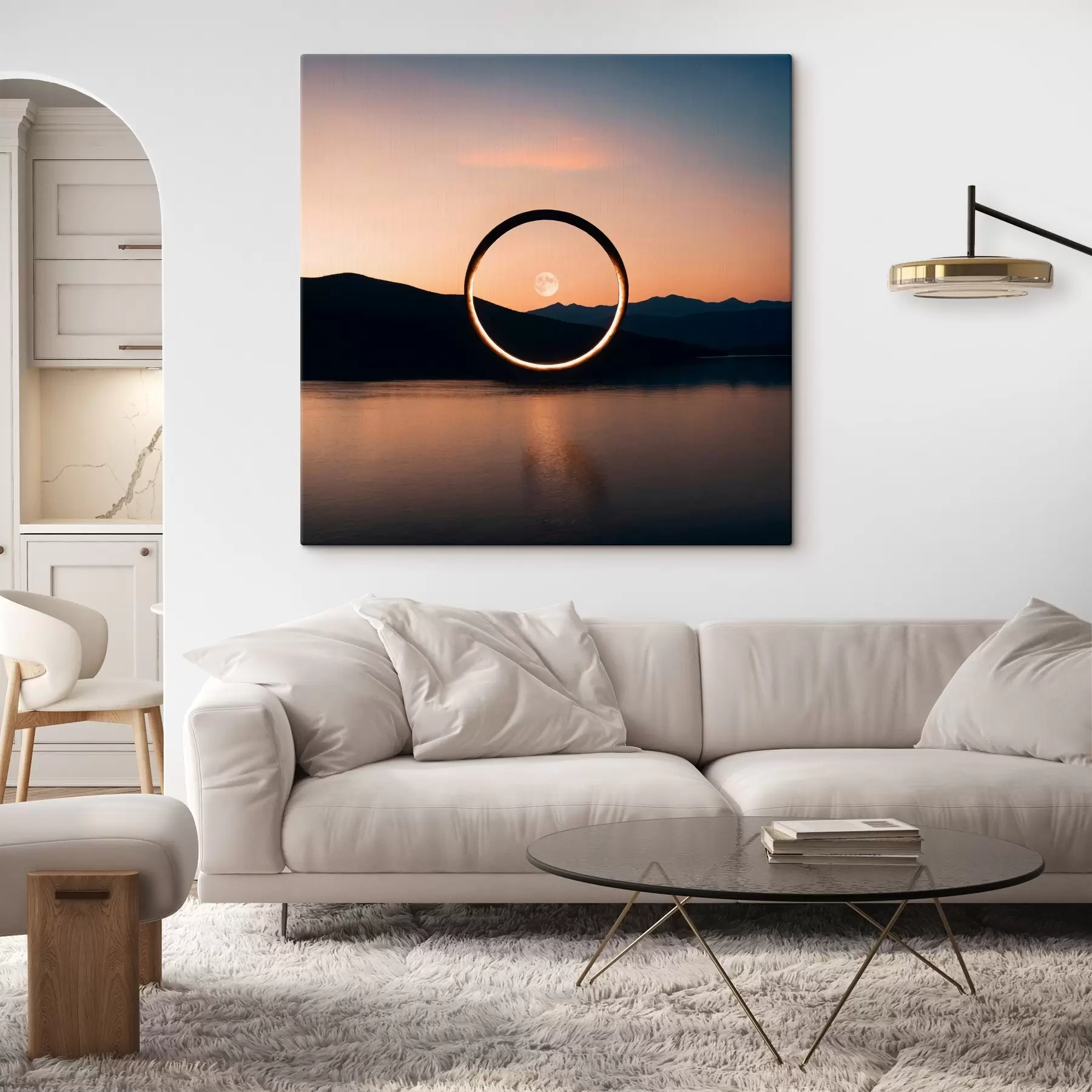 Obraz Fotografie Měsíce přes prstenec Č. s42550