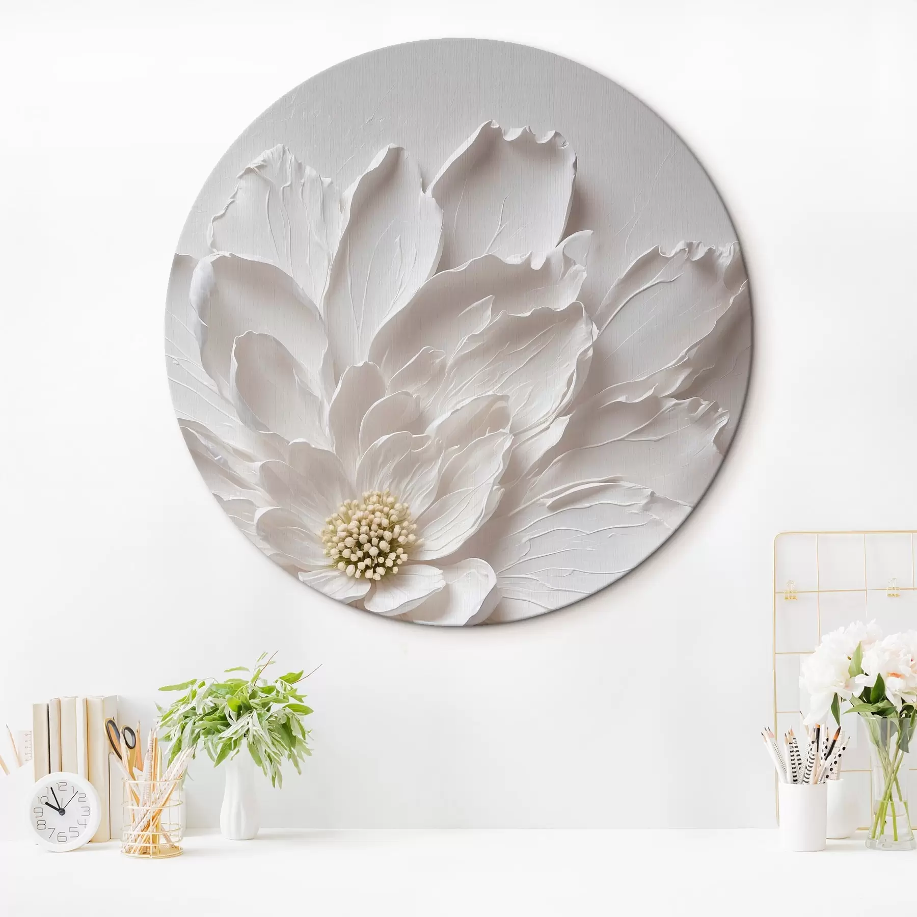 Obraz Bílá květina na bílém pozadí Č. r42517