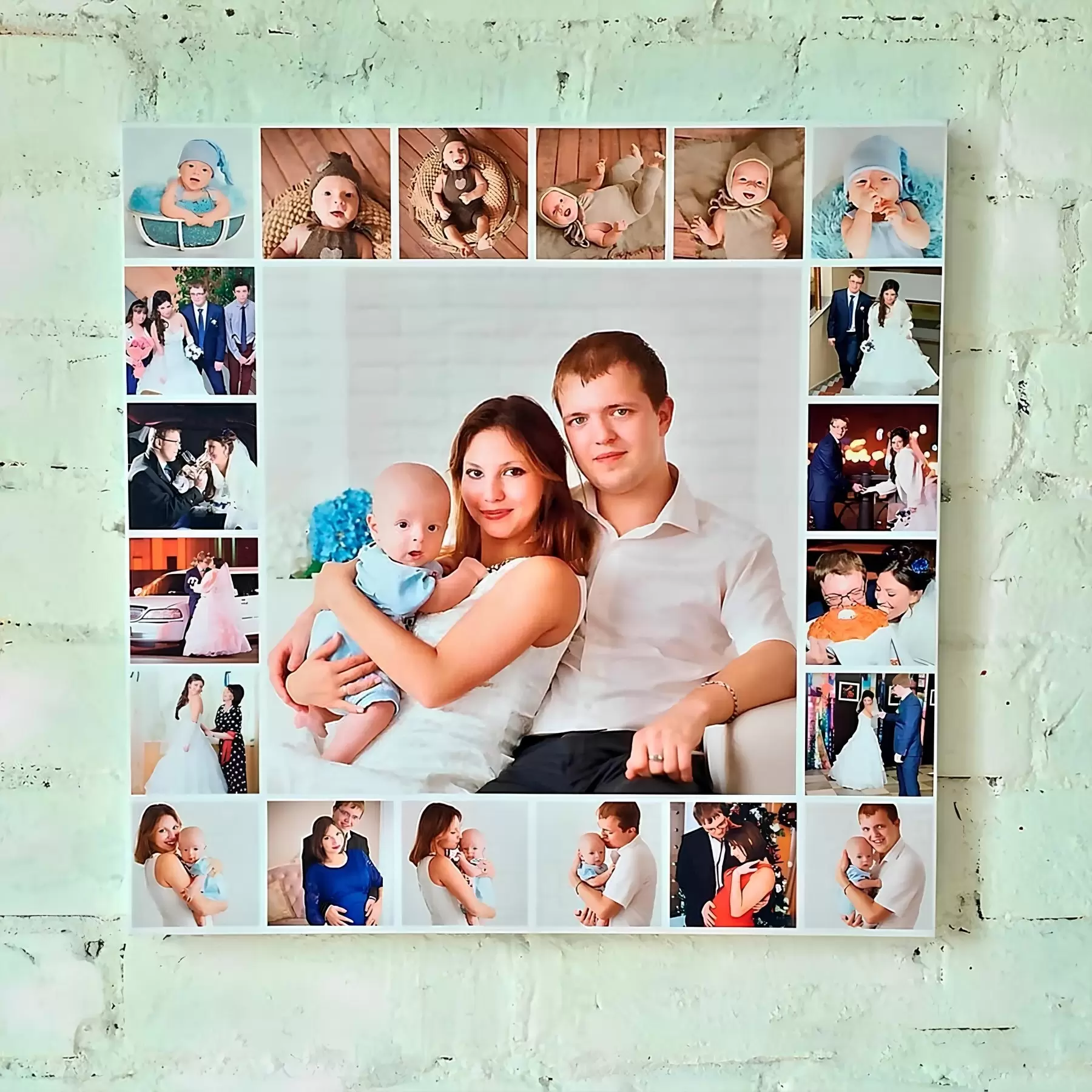 Obraz Unikátní fotokoláž na plátno z vašich fotografií Č. s42672