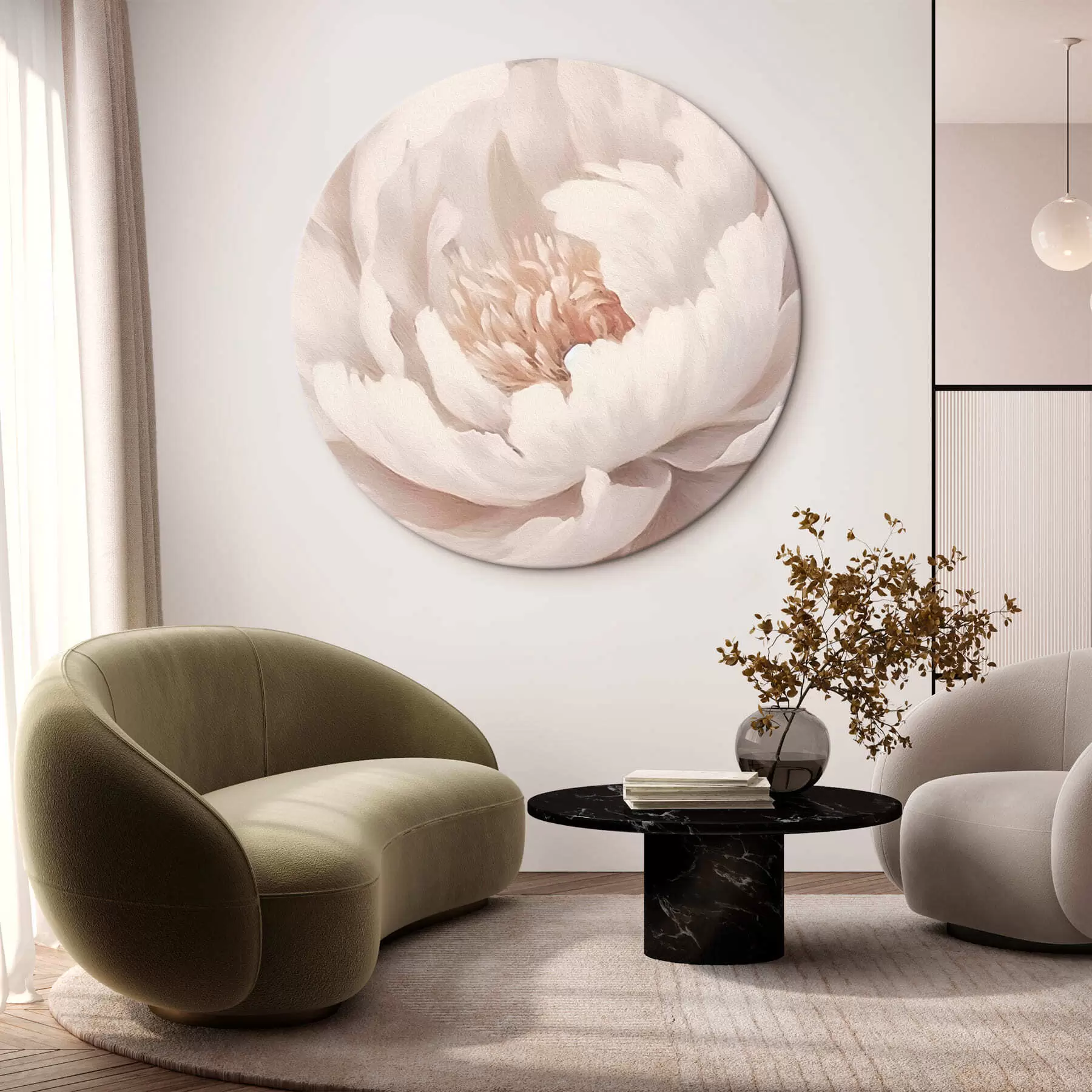 Obraz Velká bílá pivoňka Č. r42637