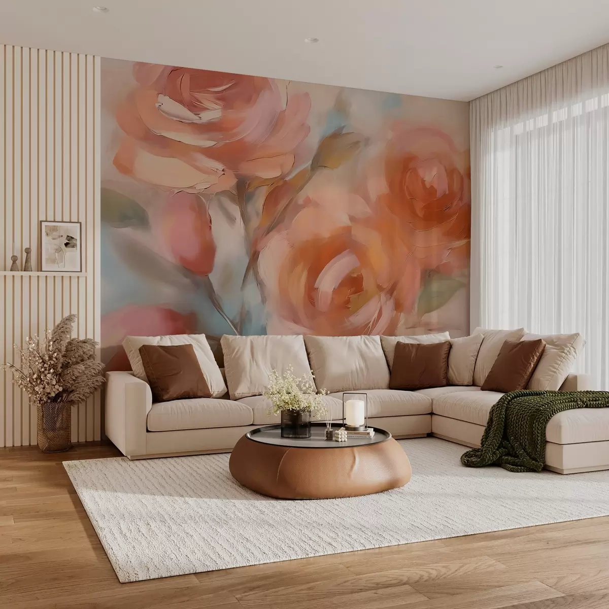 Fototapet Růže abstraktní malba imitace w02923