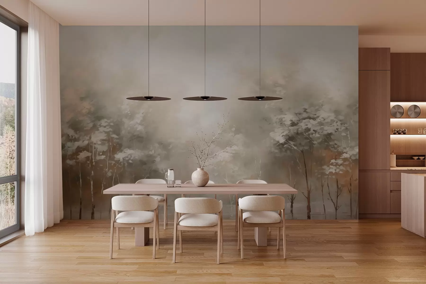 Fototapet Zahradní abstraktní imitace malby w02928