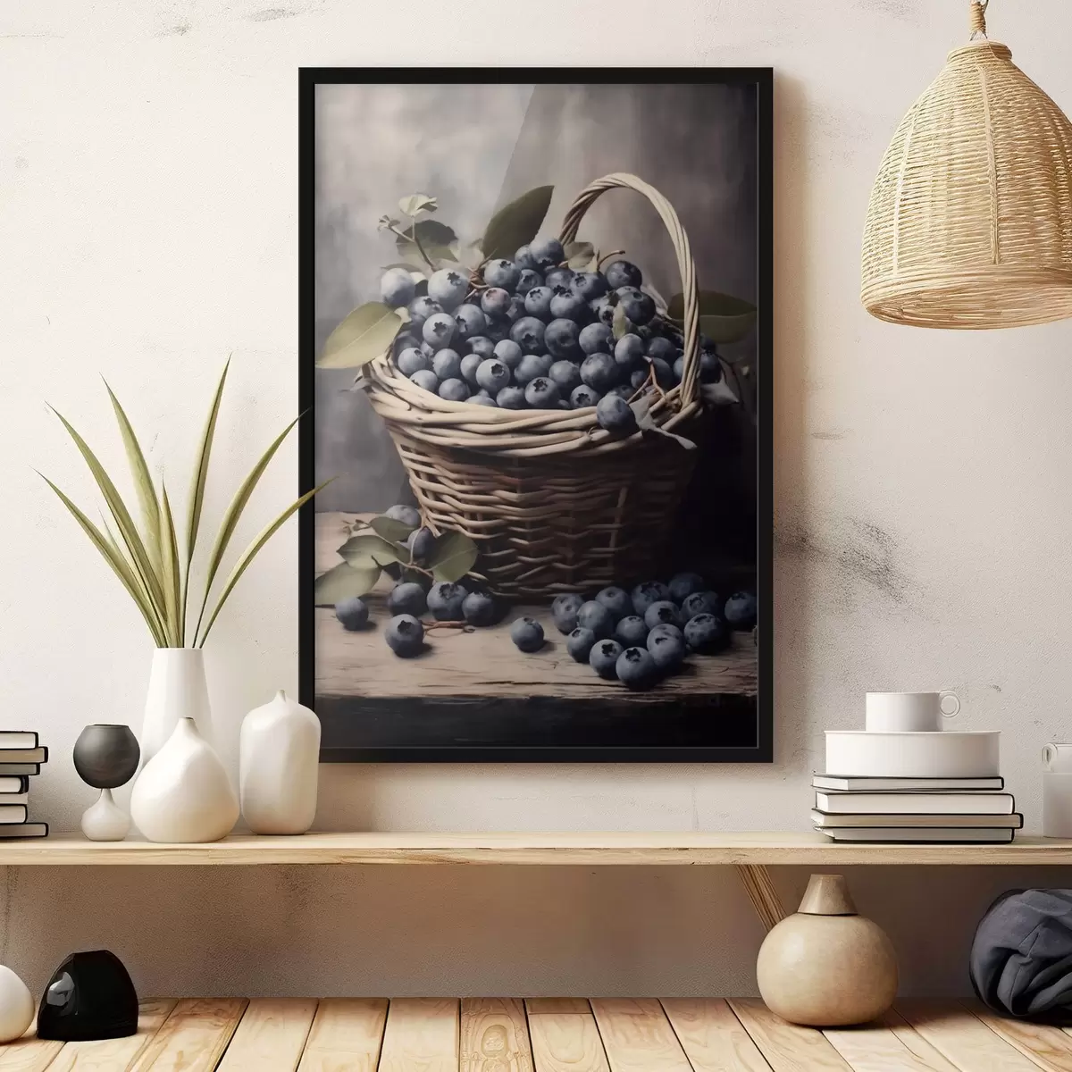 Poster Košík s borůvkami f42645
