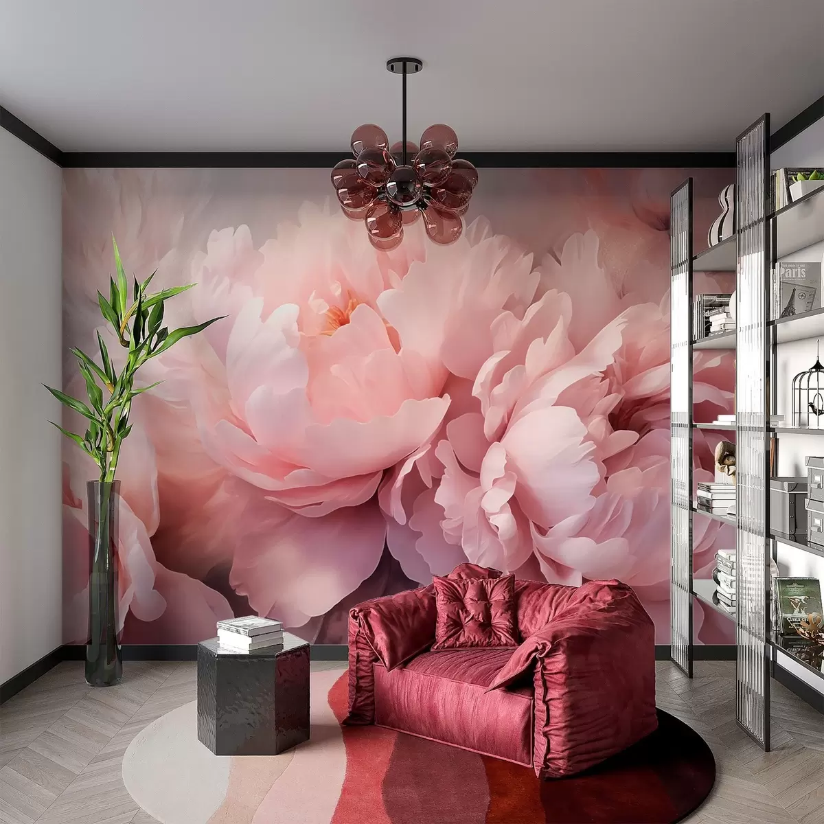 Fototapet Růžové pivoňky w02898