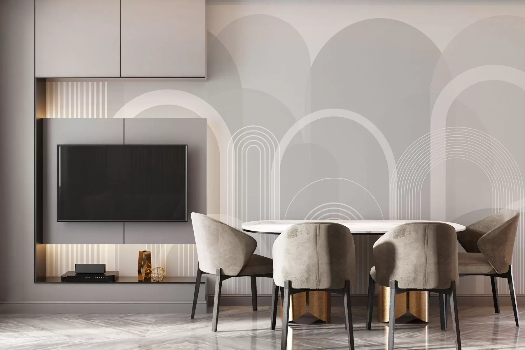 Fototapet Geometrické oblouky boho w02935v2