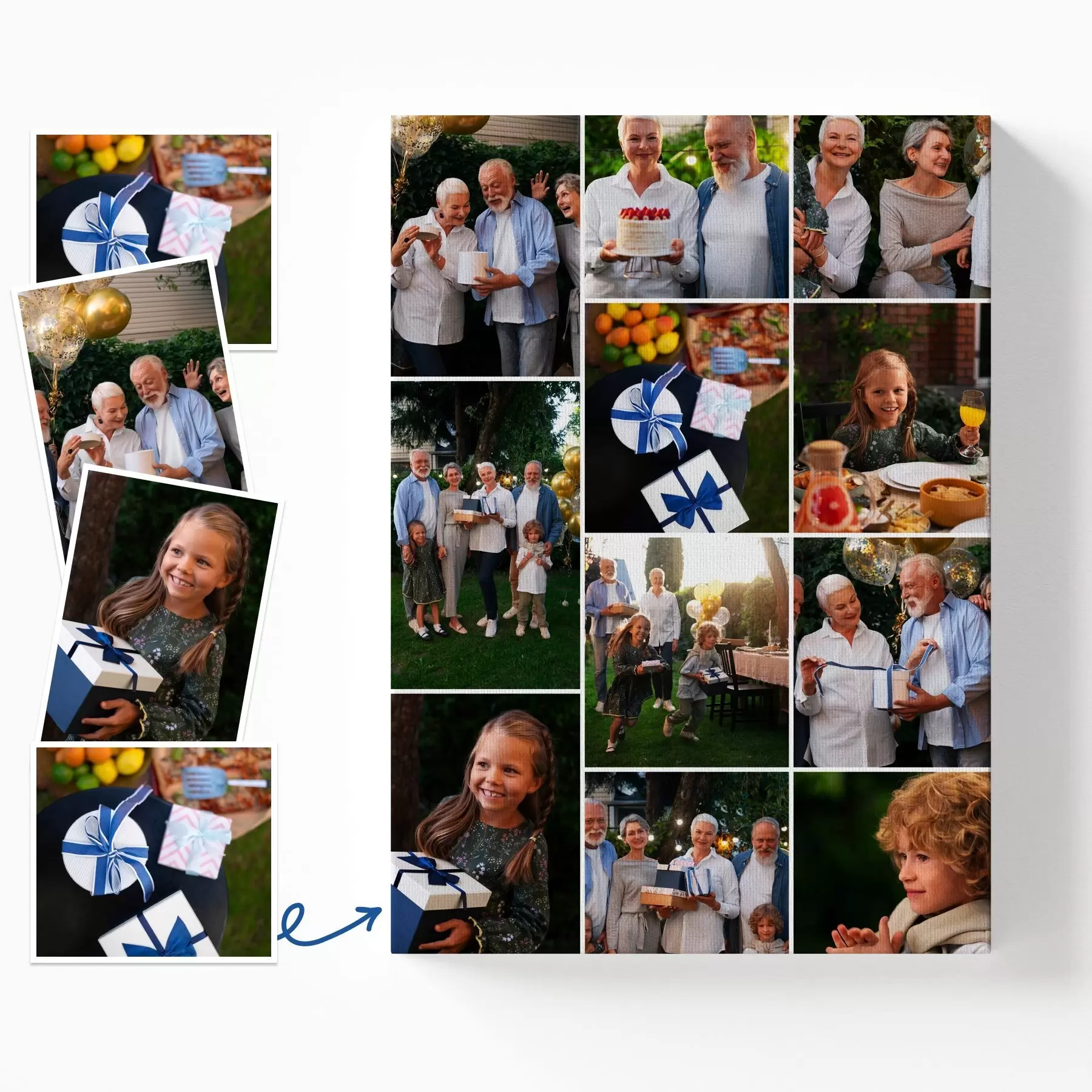 Obraz Fotokoláž na plátno jako dárek k výročí Č. s42738