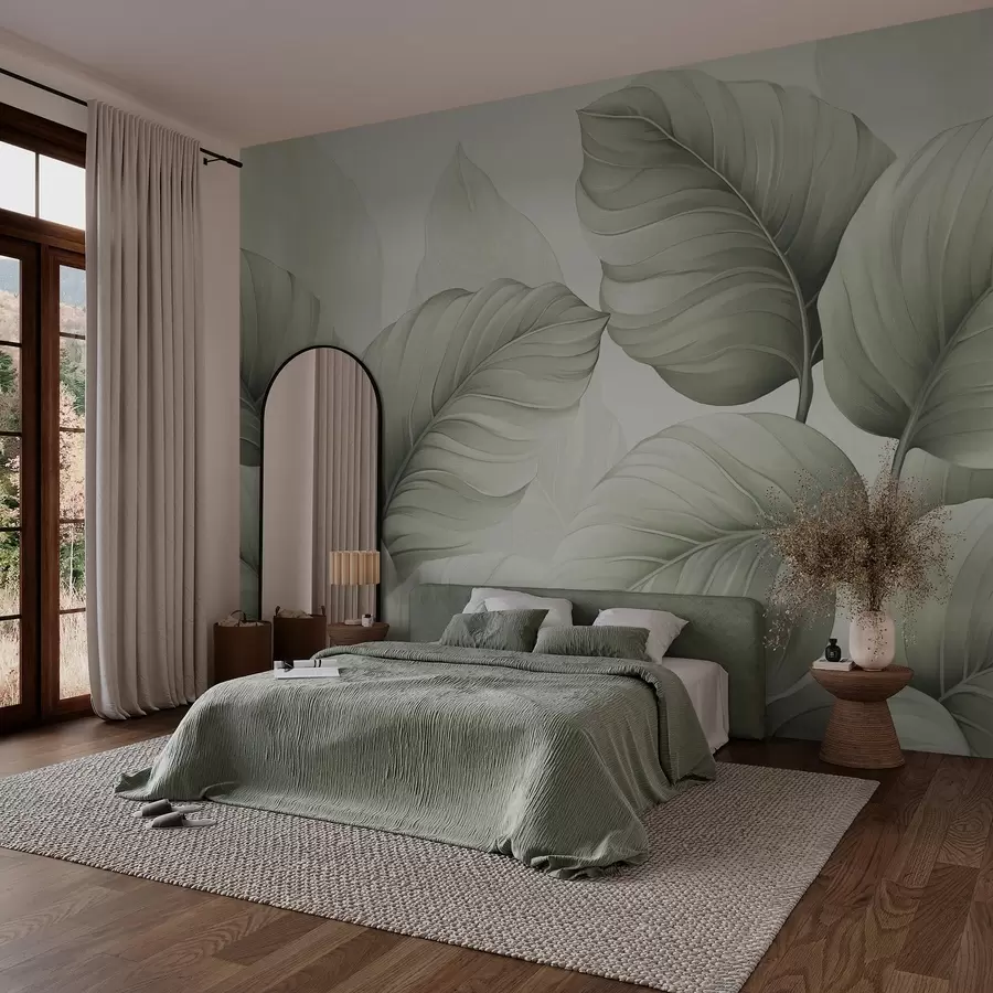 Fototapet Velké listy zelených odstínů w02944v1