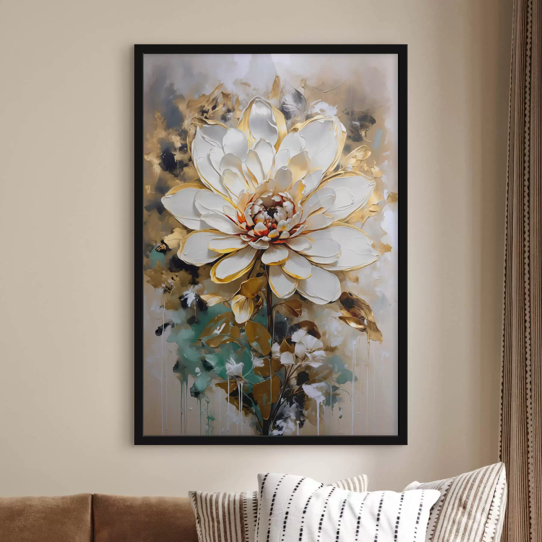 Fototapet Abstraktní květina s imitací stříkající barvy na pozadí f42707