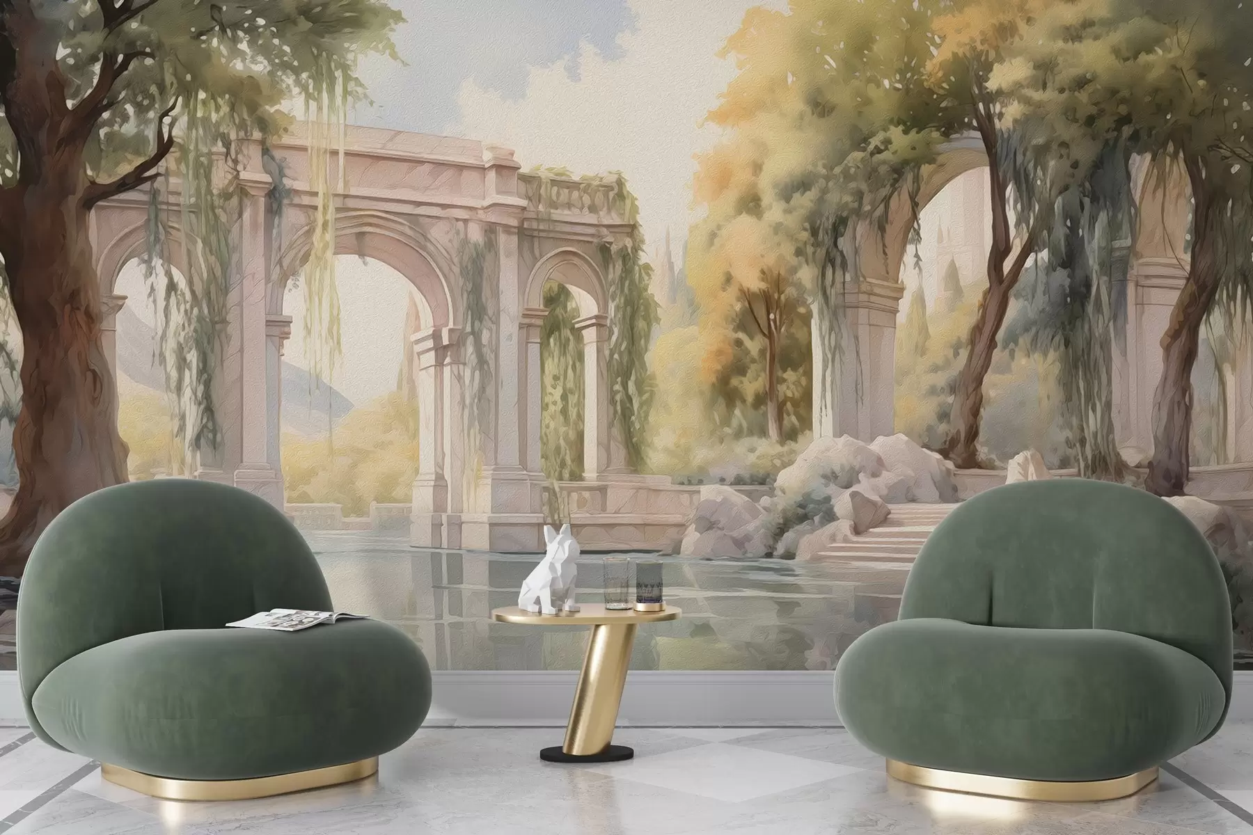 Fototapet Malovaná krajina v olejovém stylu w02989