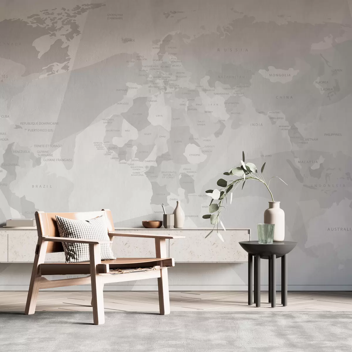 Fototapet Geometrie velryb na mapě světa w03007v1