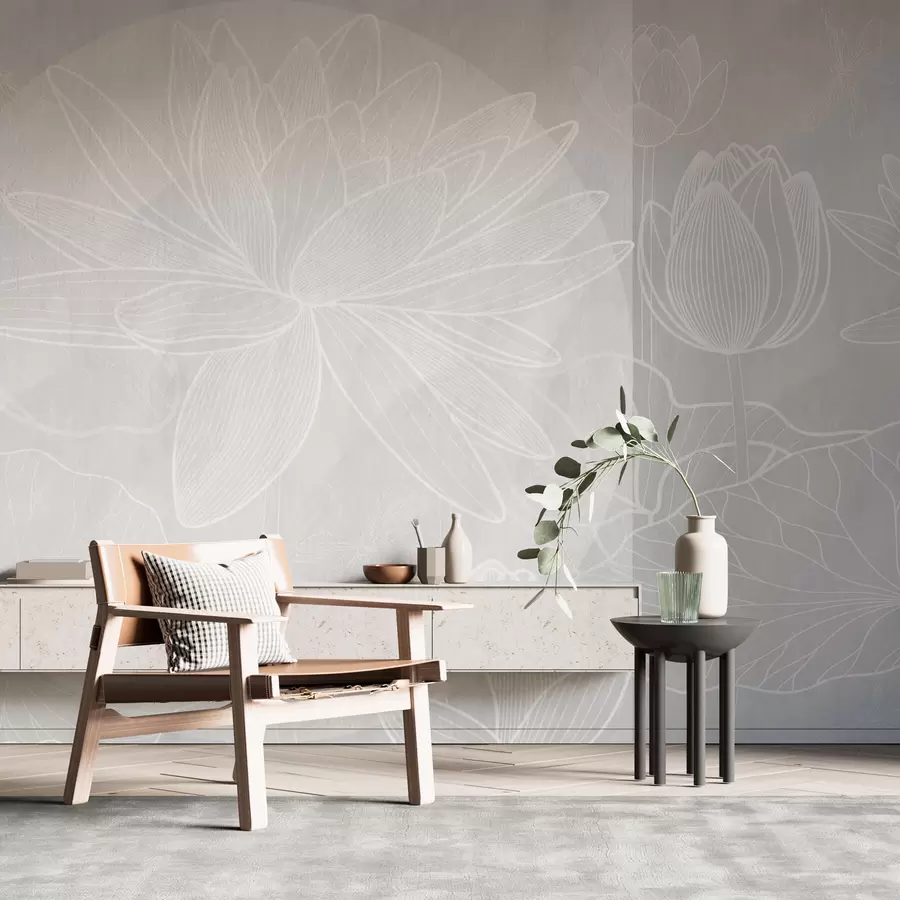 Fototapet Lotosové květy a geometrie w03005v1