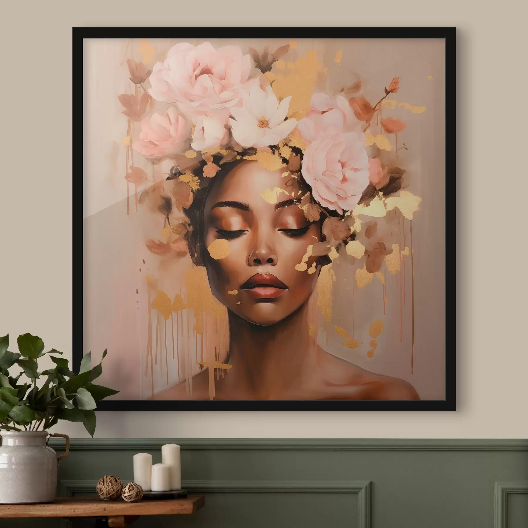 Fototapet Dívka s květinovou korunkou f42814