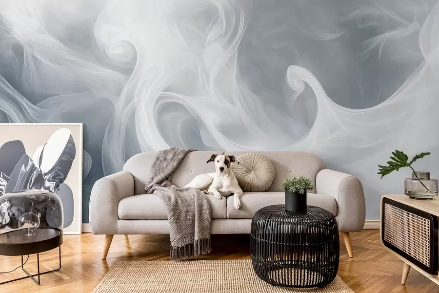 Fototapet Abstrakce kouře v odstínech modré barvy w08708