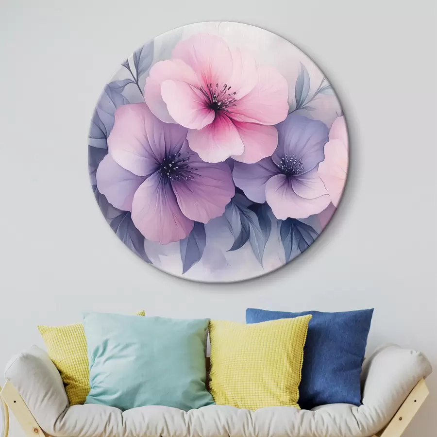 Obraz Jemné růžové a fialové květy Č. r42851