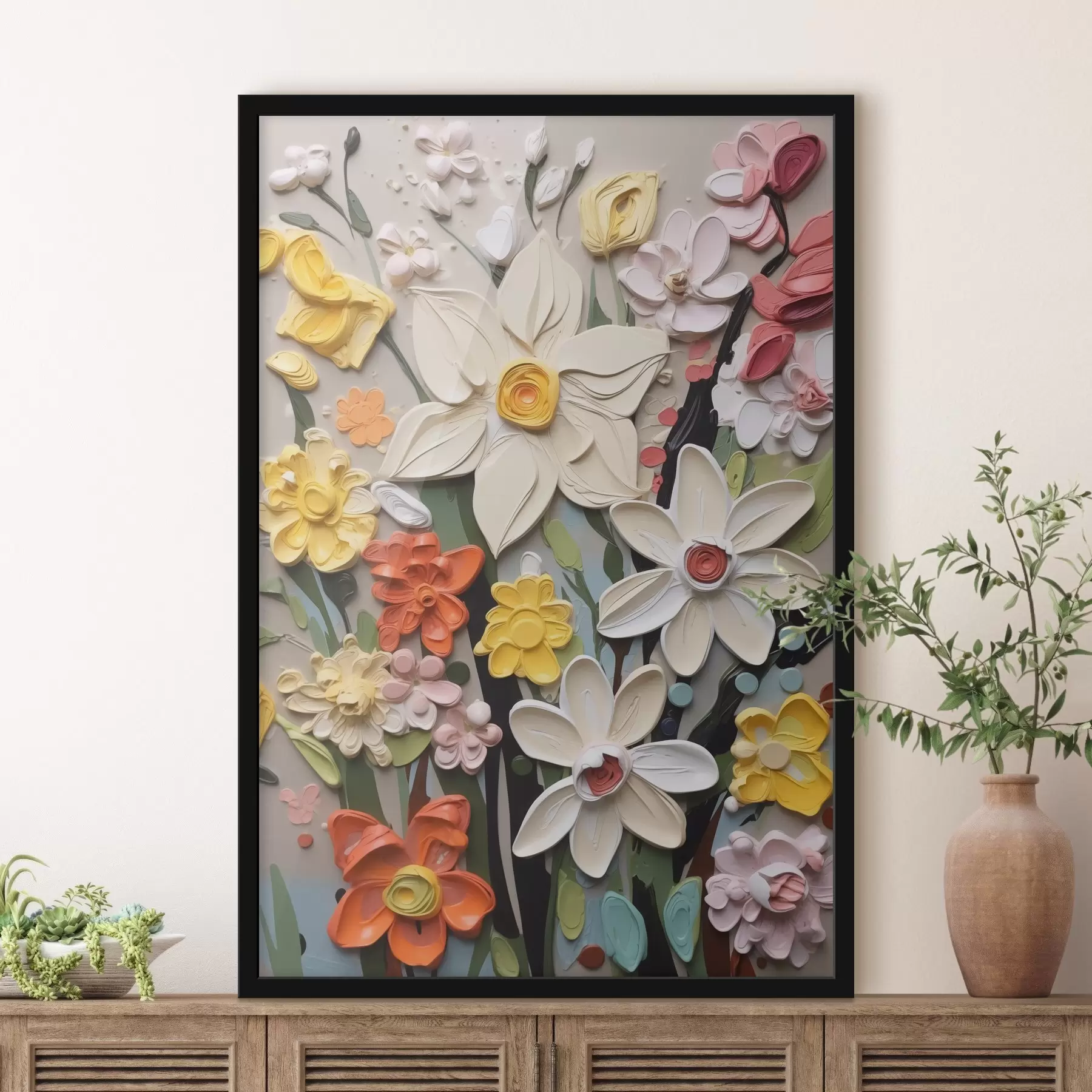 Obraz Květiny napodobující tahy Č. f42845