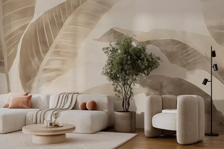 Fototapet Listy ve vintage stylu w03049