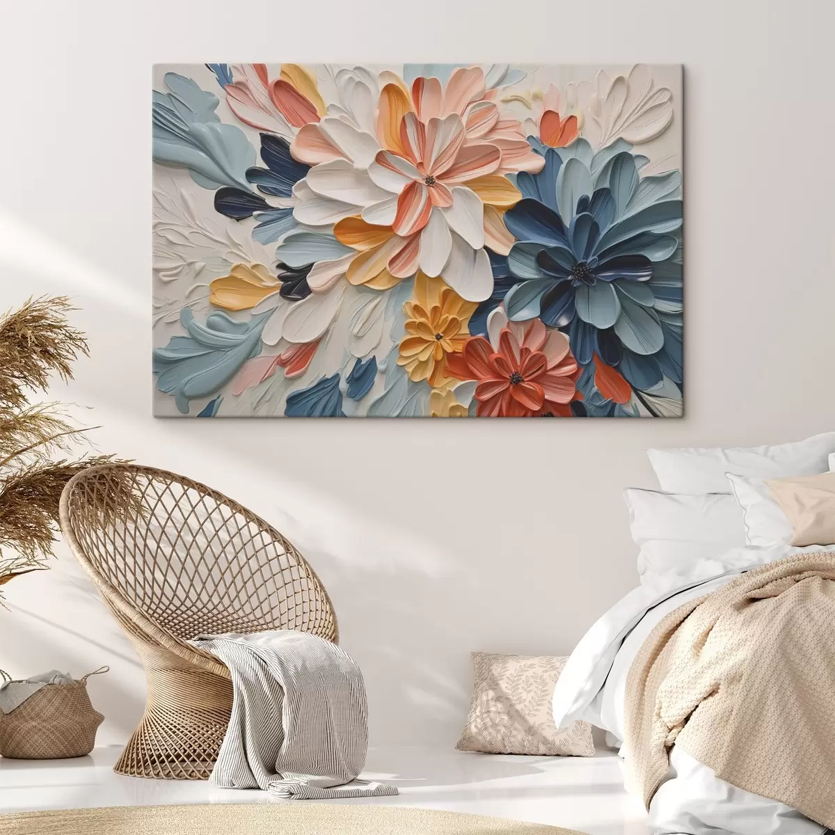 Obraz Květiny napodobující malířské tahy Č. s42907