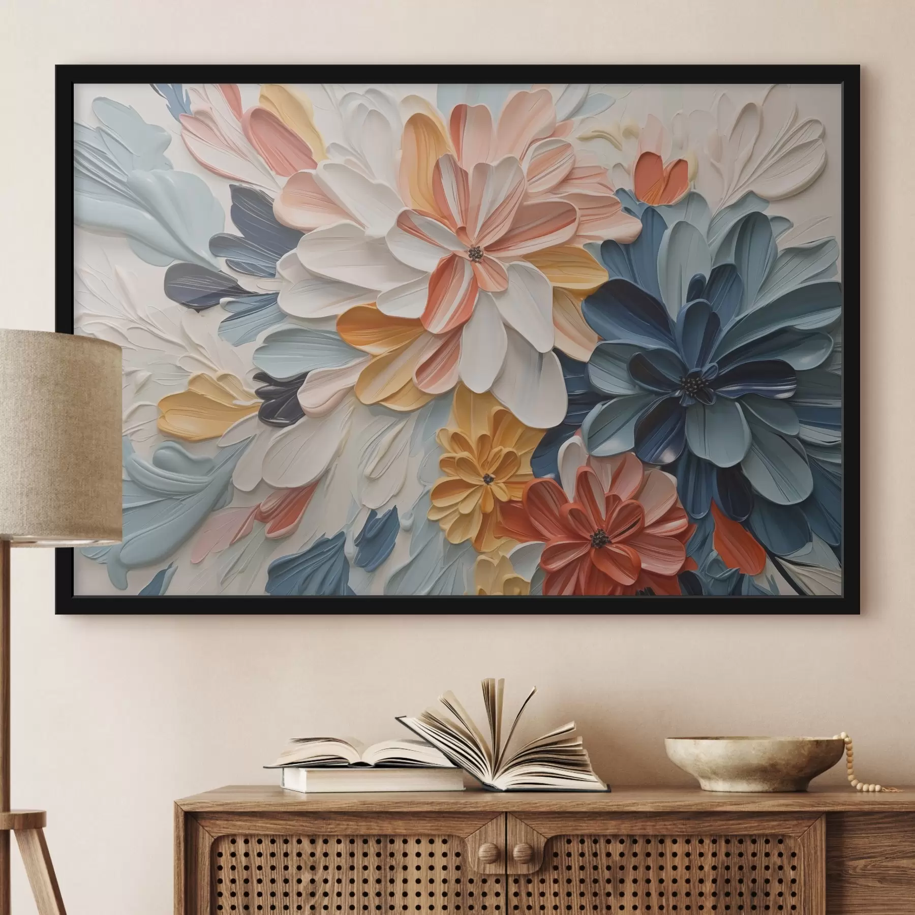 Fototapet Květiny napodobující malířské tahy f42907