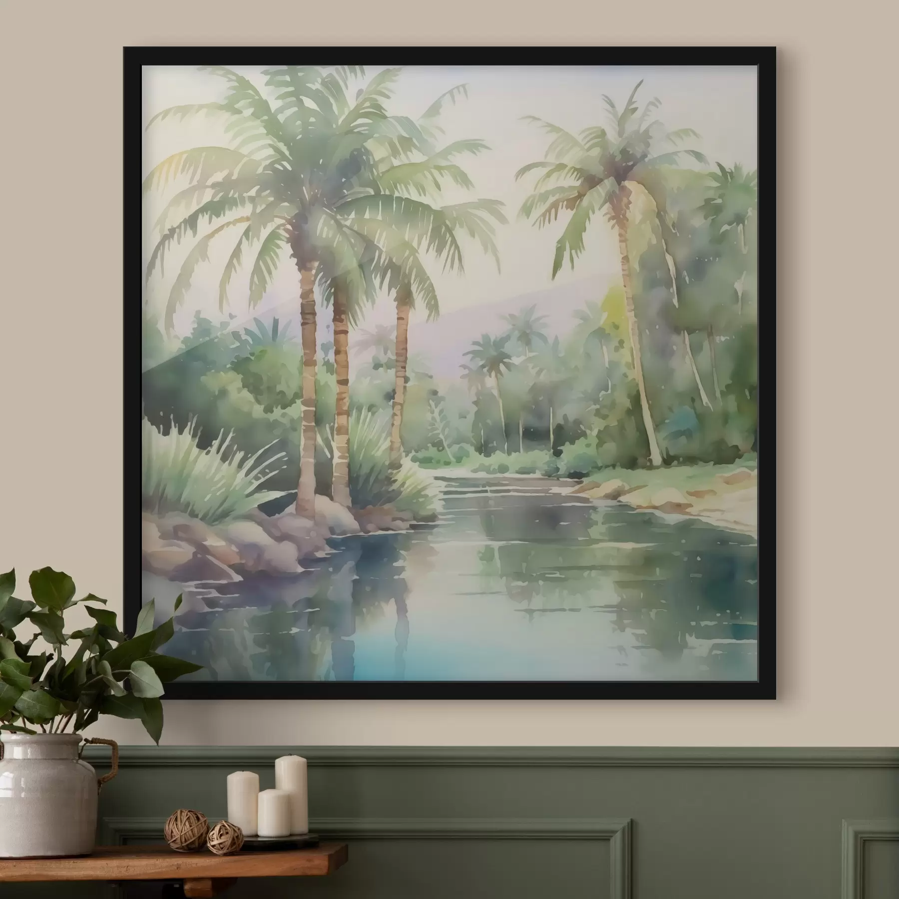 Obraz Imitace akvarelu tropické krajiny Č. f42912