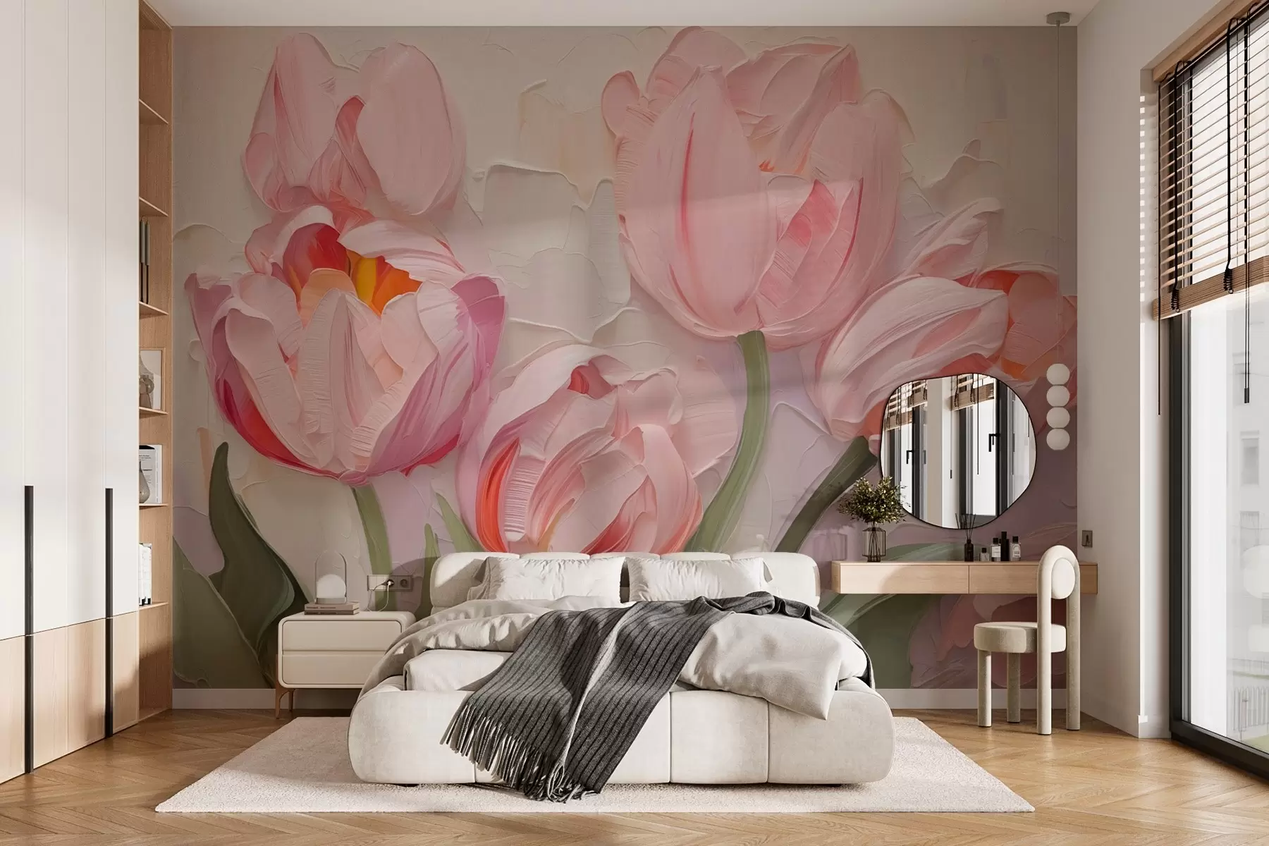 Fototapet Imitace malby tulipánů w03066