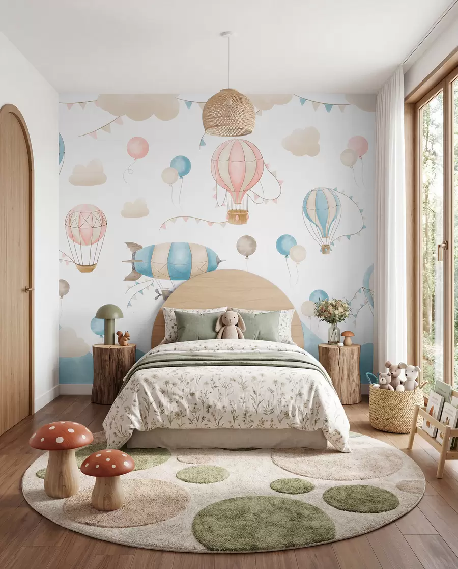 Fototapet Dětský akvarelový design s balónky w08765