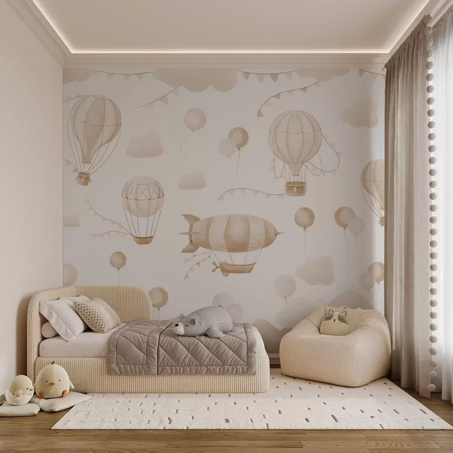 Fototapet Dětský akvarelový design s balónky w08765v4