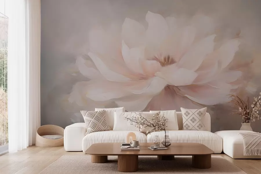 Fototapet Jemná květina na grunge zdi w03130