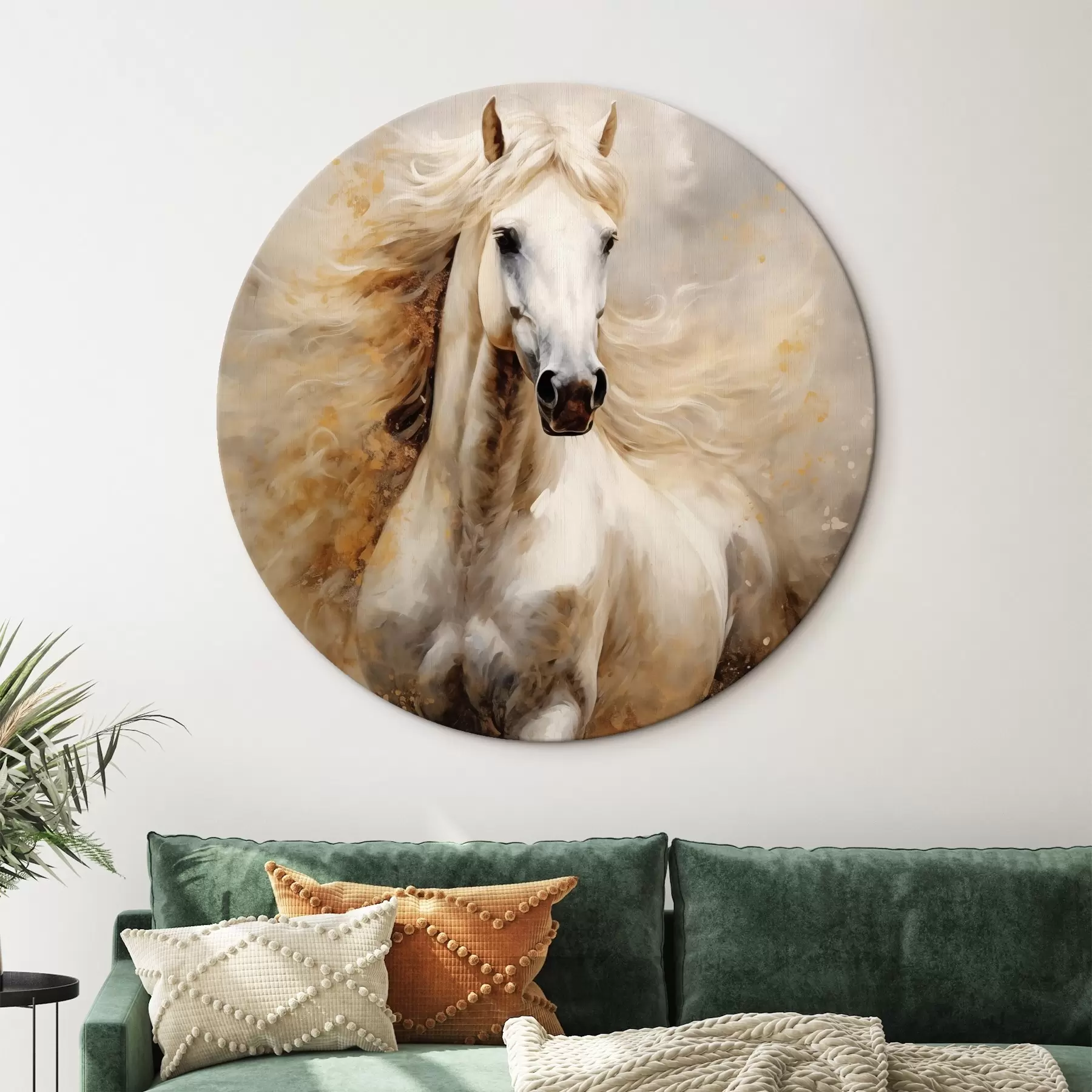 Obraz Malebný portrét bílého koně v pohybu Č. r42932