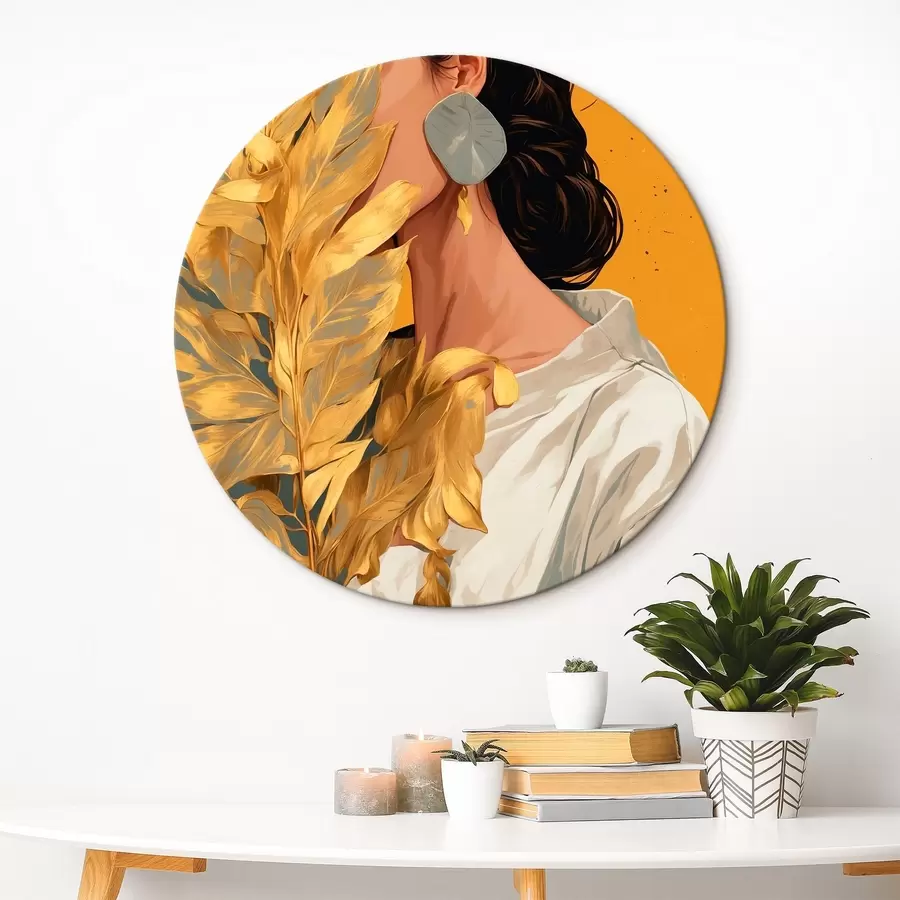 Obraz Dívka s tropickým listem Č. r42765