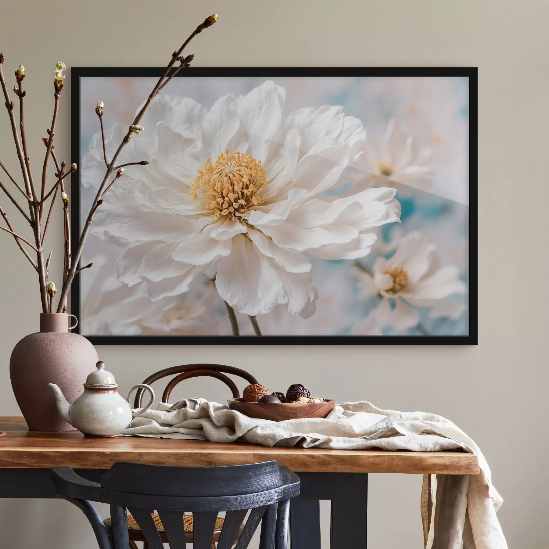 Fototapet Bílá květina na rozmazaném pozadí f42925